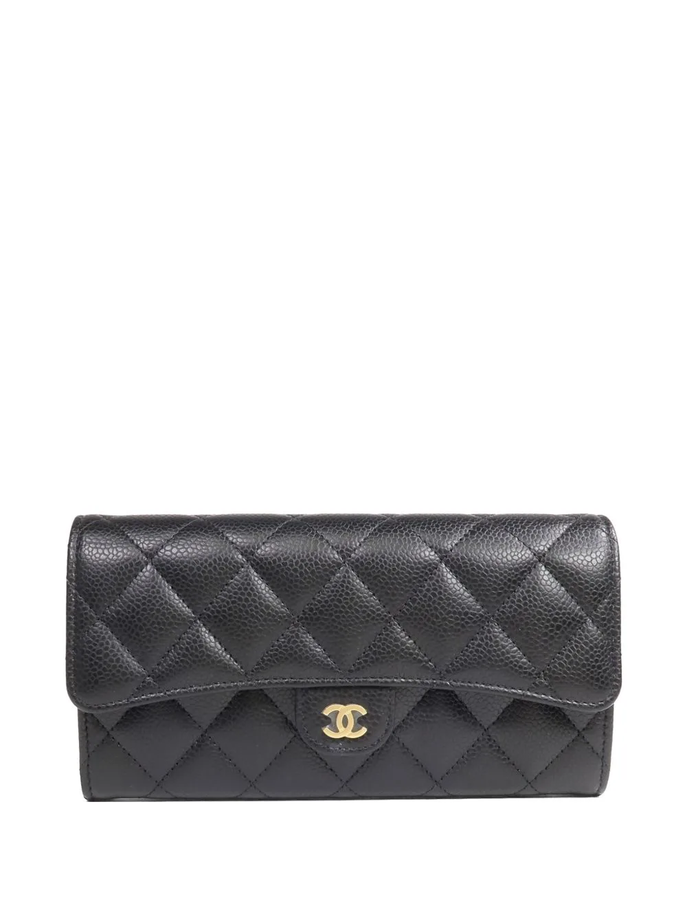 Long CC Quilted Calfskin Wallet by CHANEL Pre-Owned