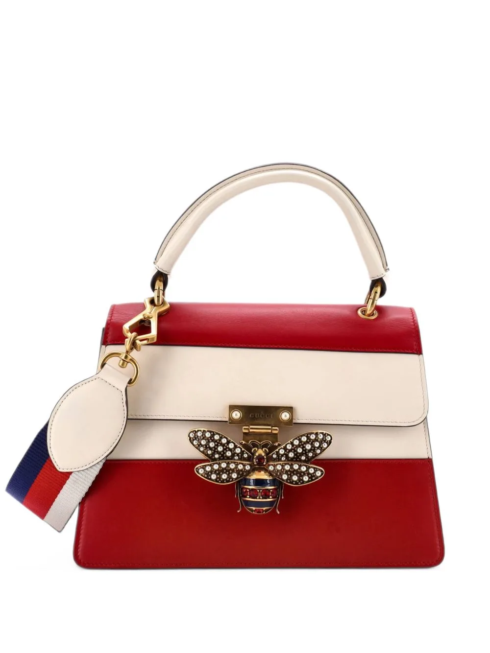 Queen Margaret Top Handle Bag Colorblock Leather Small Satchel by Gucci Pre-Owned