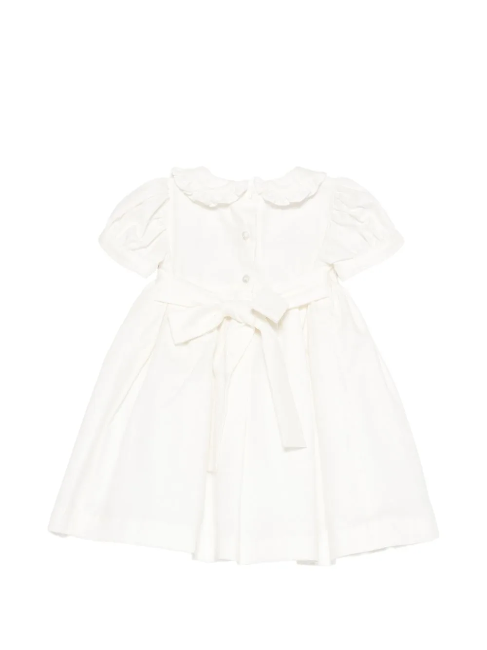 Smocked Ruffled-Collar Dress by Mariella Ferrari