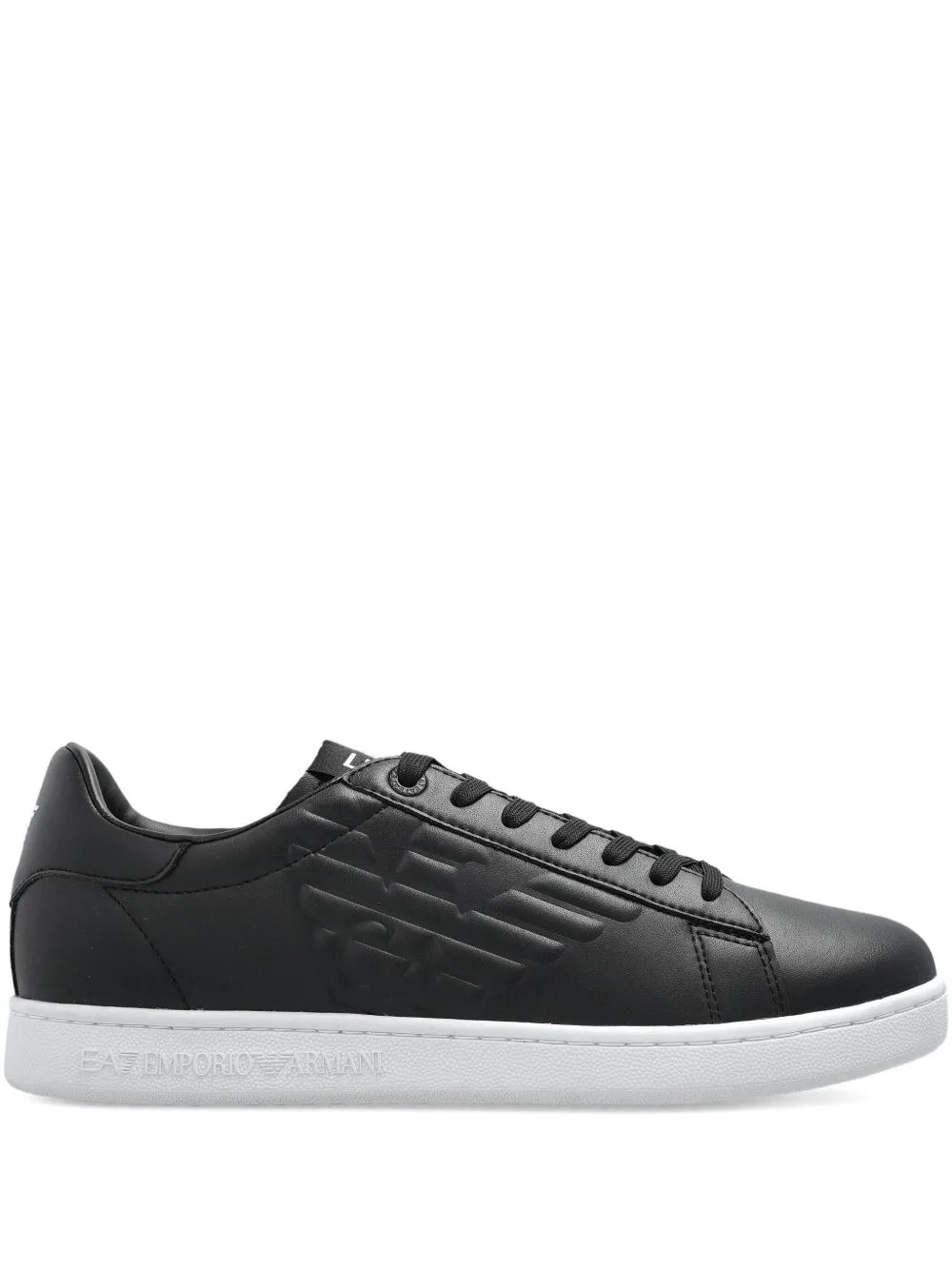 Logo-Embellished Leather Sneakers by Ea7 Emporio Armani