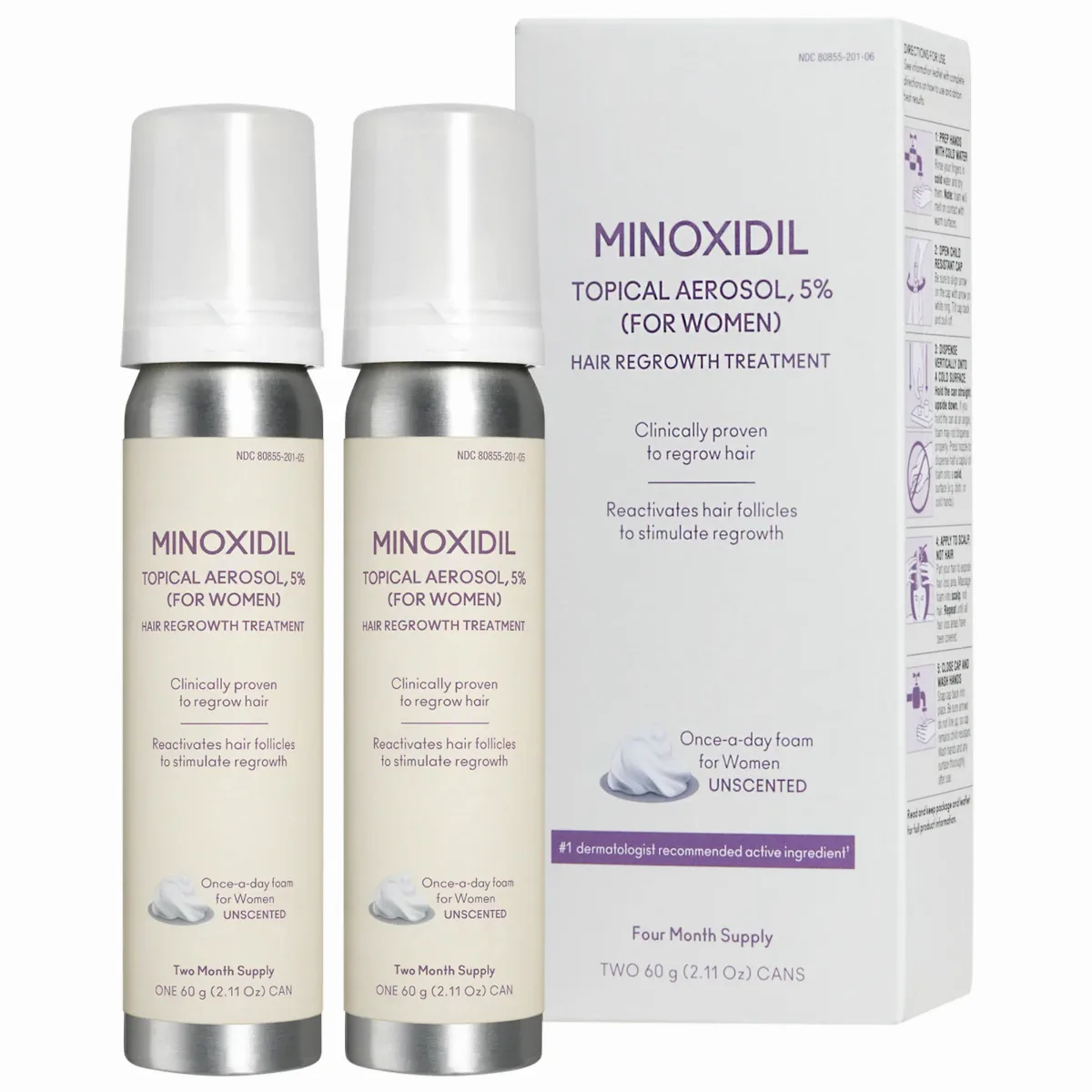 Flourish Minoxidil 5% Foam for Hair Growth by Virtue