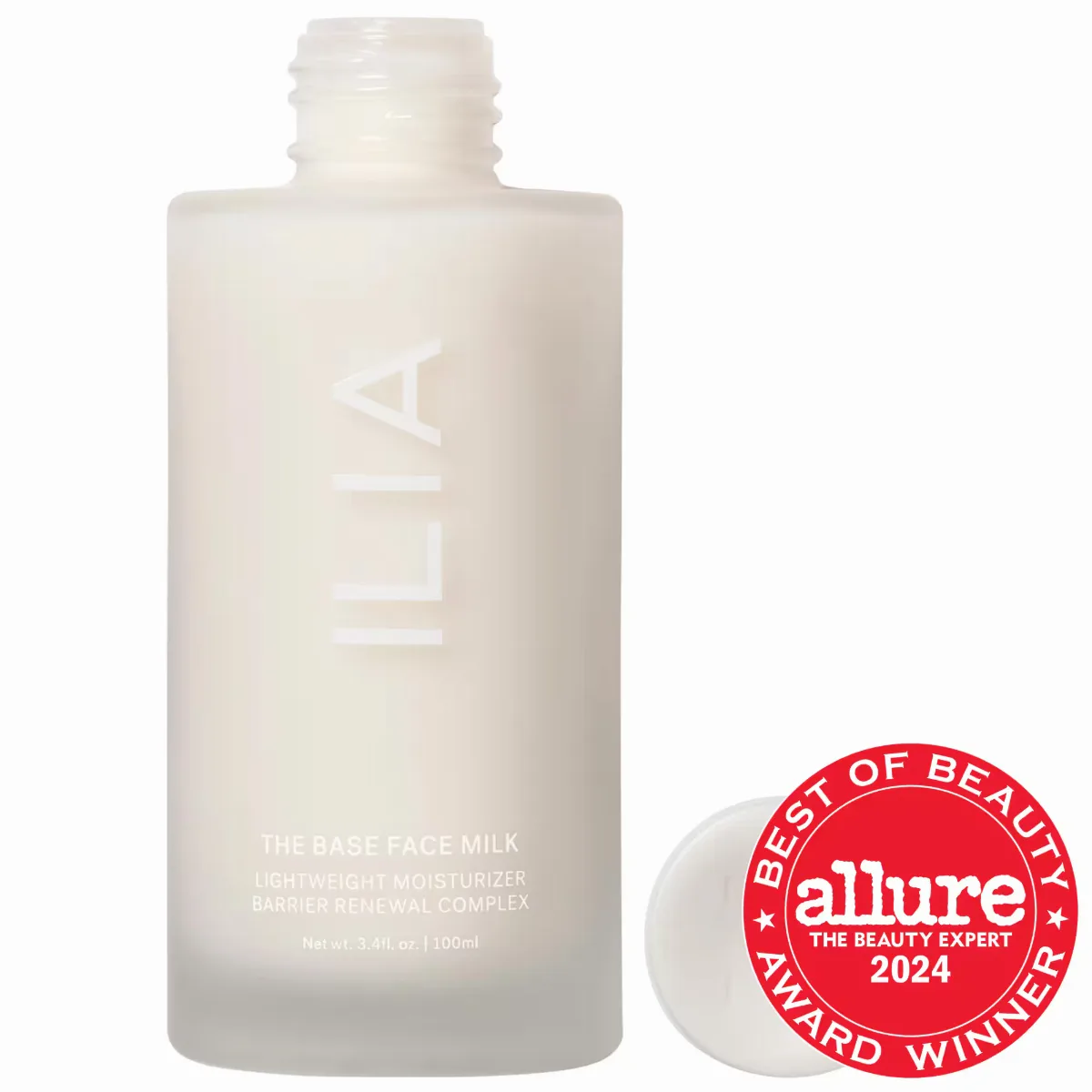 The Base Face Milk Lightweight Moisturizer with Hyaluronic Acid 3.4 Fl oz / 100 Ml by ILIA