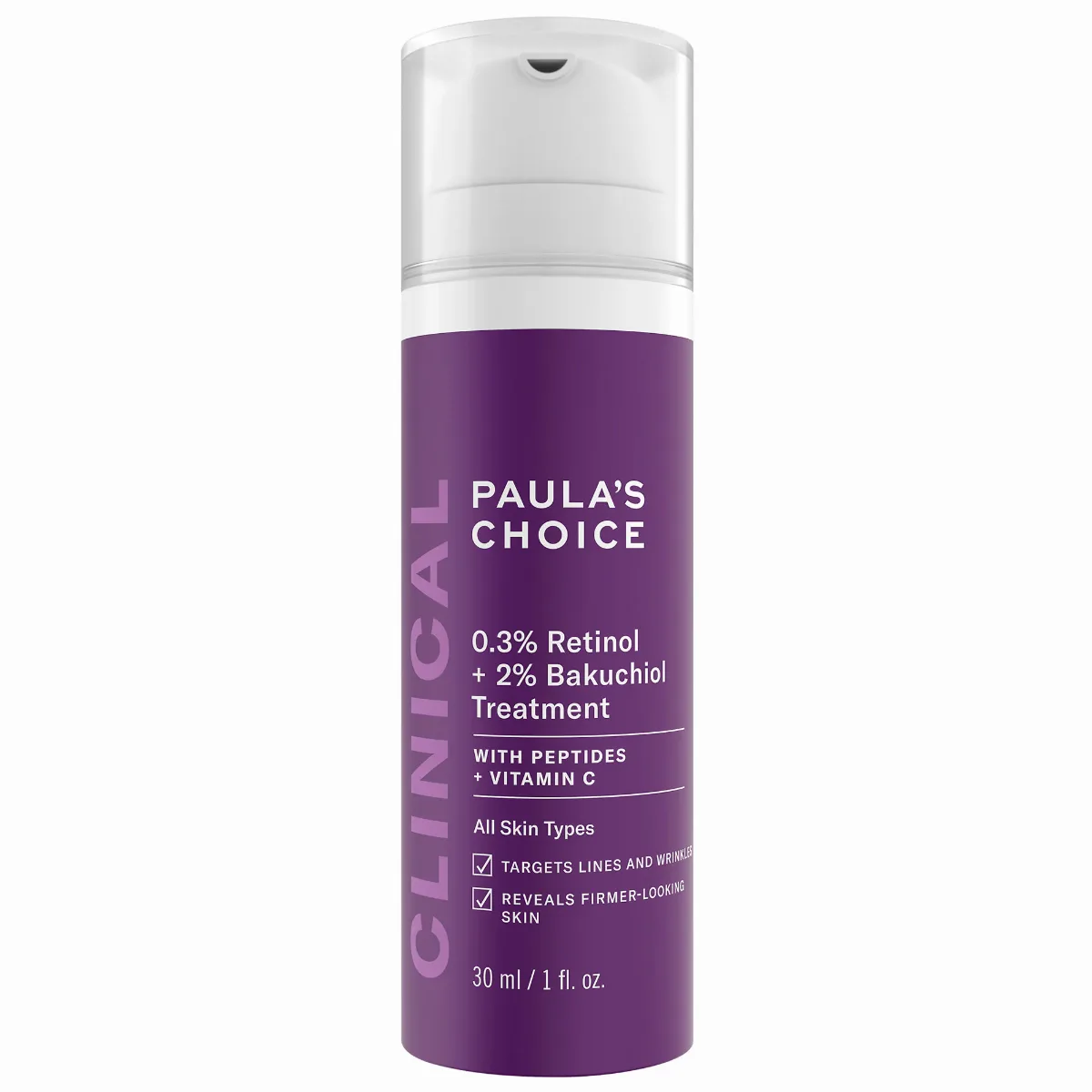 Clinical 0.3% Retinol + 2% Bakuchiol Treatment 1 oz / 30 Ml by Paula's Choice