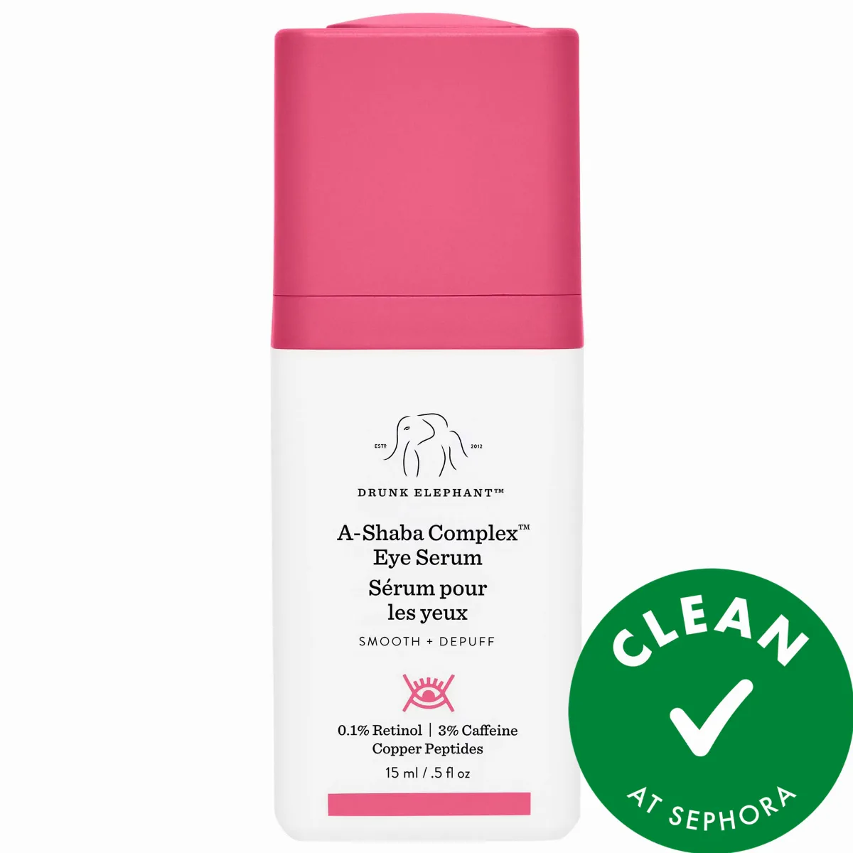 A-Shaba Complex Retinol Eye Serum with Caffeine + Copper Peptides 0.5 oz / 15 mL by Drunk Elephant