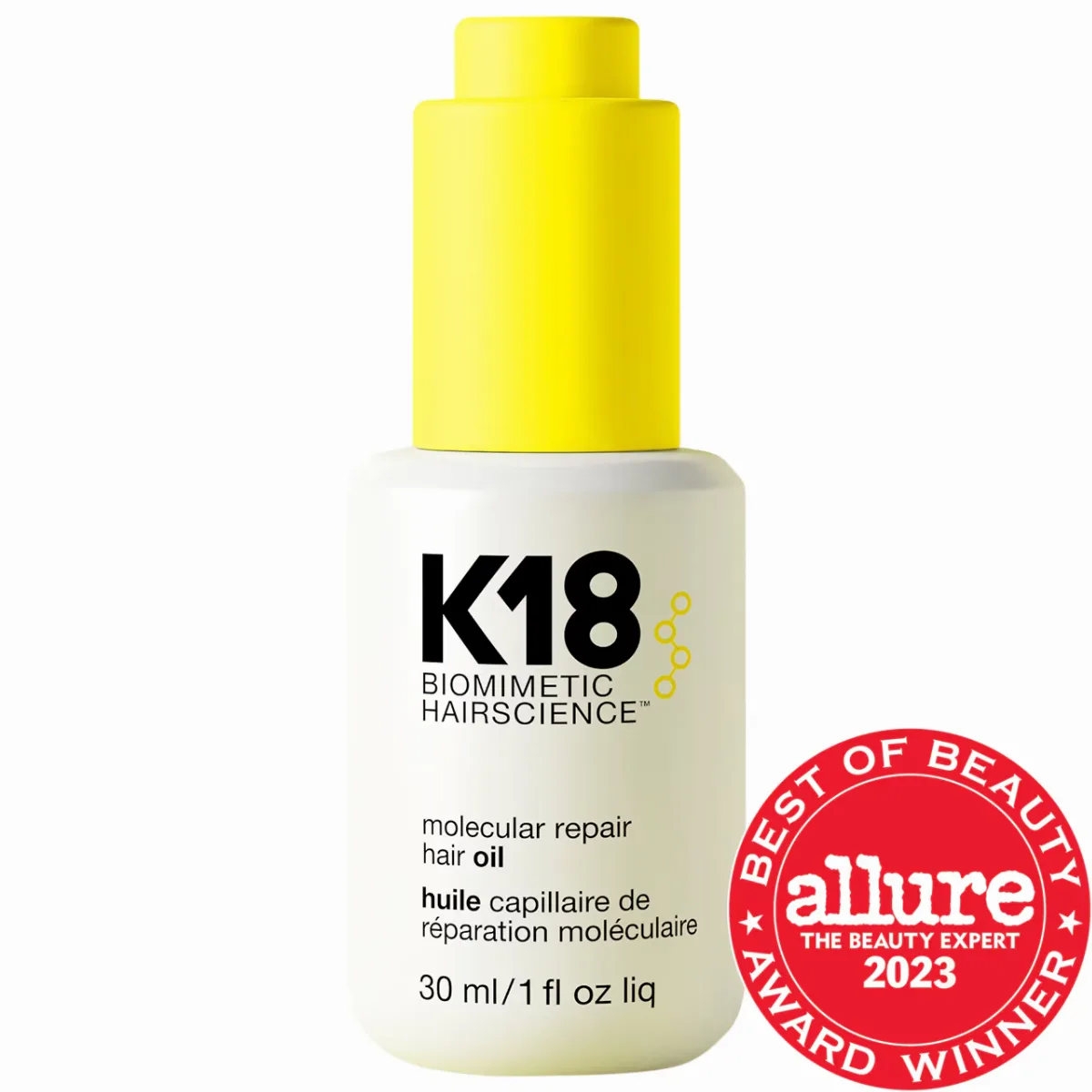 Molecular Repair Hair Oil 1 oz / 30 mL by K18 Biomimetic Hairscience