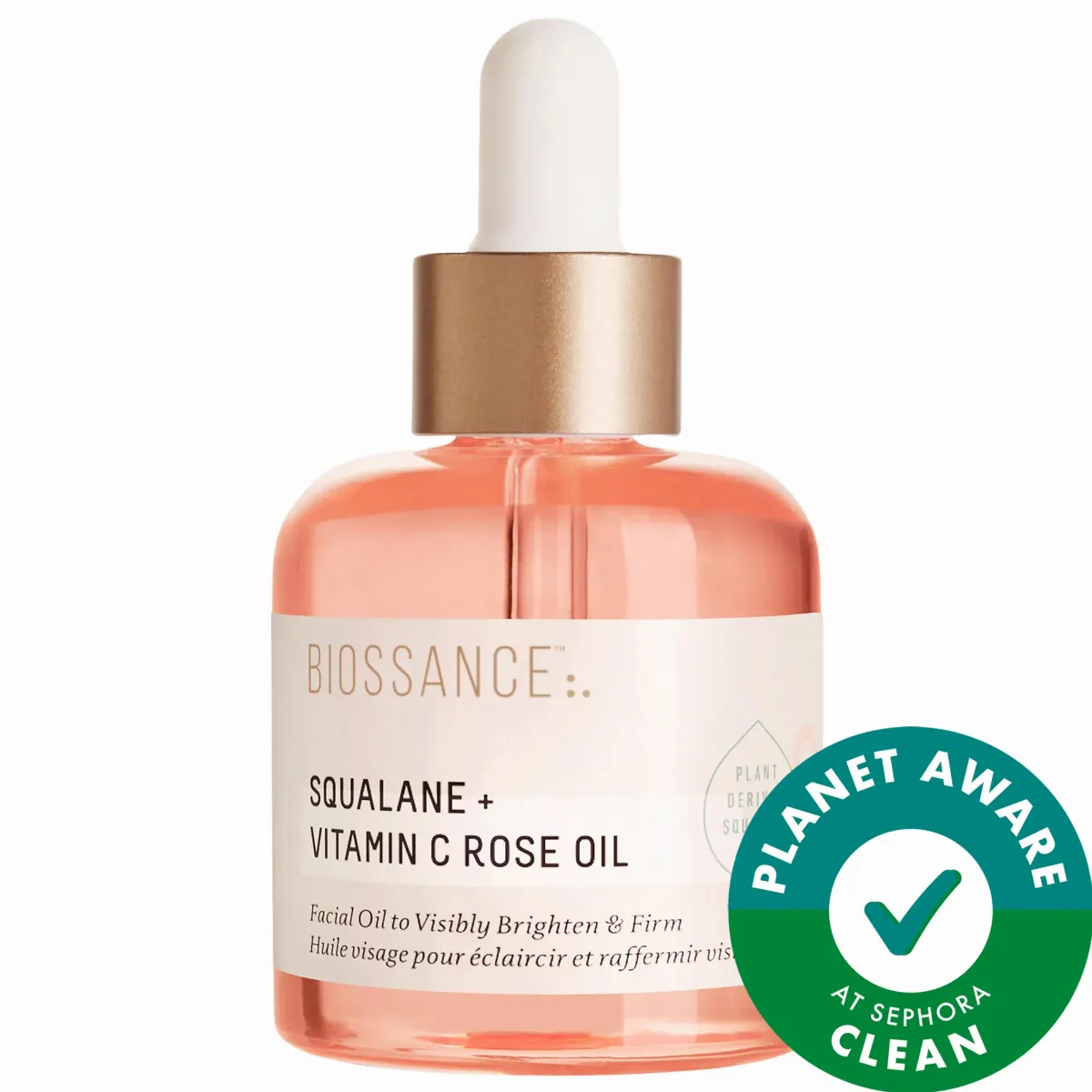 Vitamin C Rose Brightening and Firming Face Oil + Squalane 1.01 oz / 30 mL by Biossance