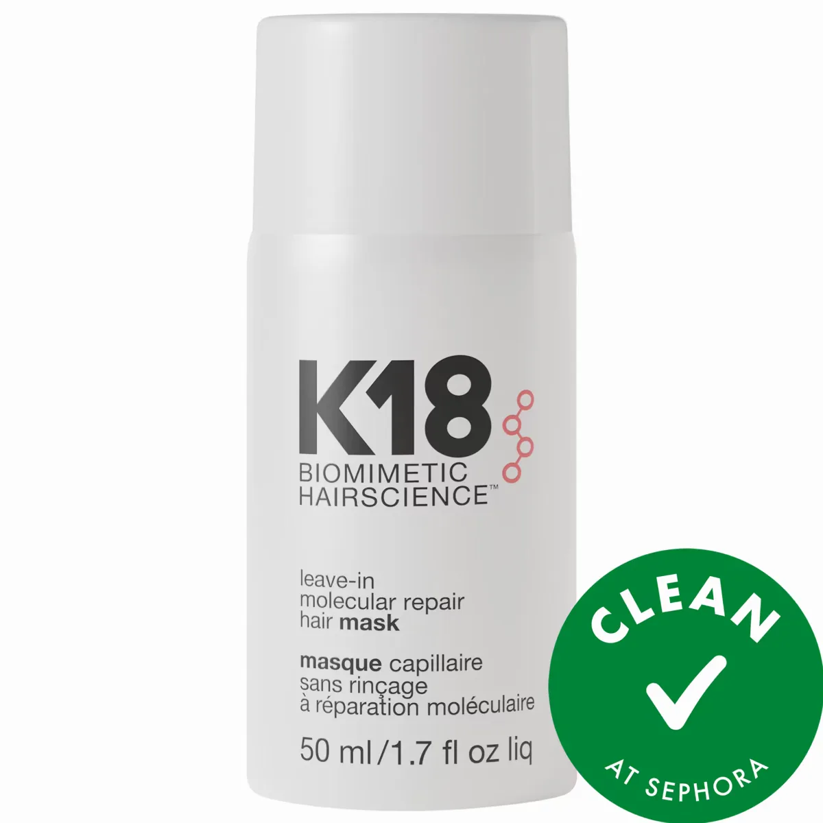 Leave-In Molecular Repair Hair Mask 1.7 oz / 50 mL by K18 Biomimetic Hairscience