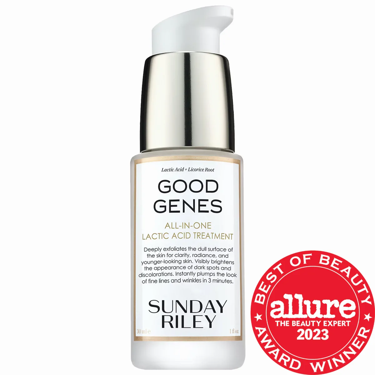 Good Genes All-In-One Lactic Acid Serum for Dark Spots and Uneven Texture 1 oz / 30 mL by Sunday Riley