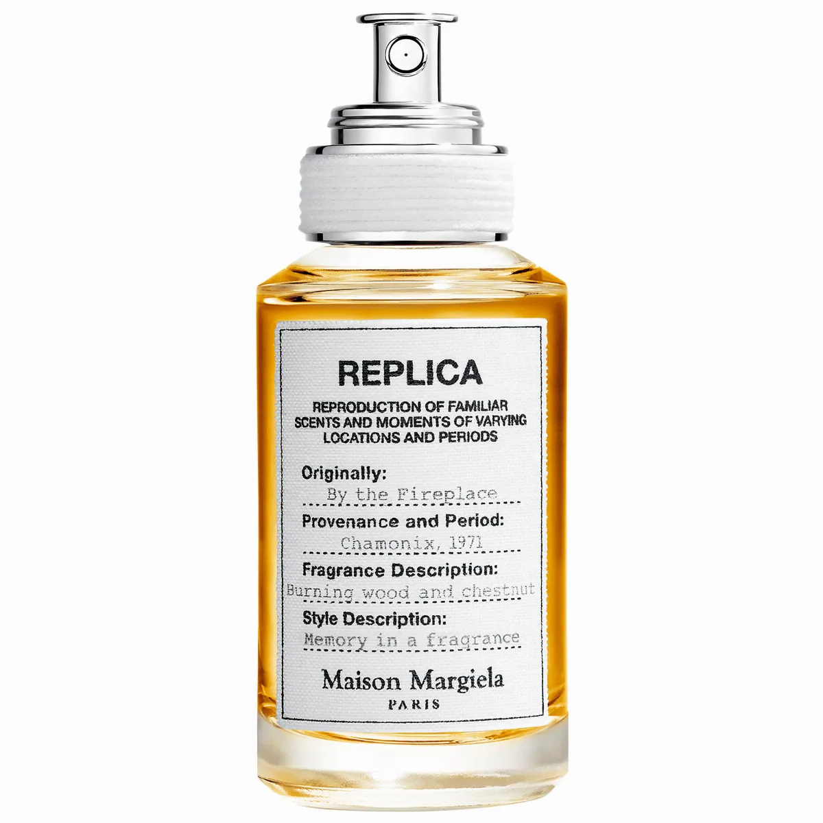 Maison Margiela Replica by the Fireplace Eau De Toilette with Chestnut, Vanilla, and Clove Oil 1 oz / 30 mL by Maison Margiela