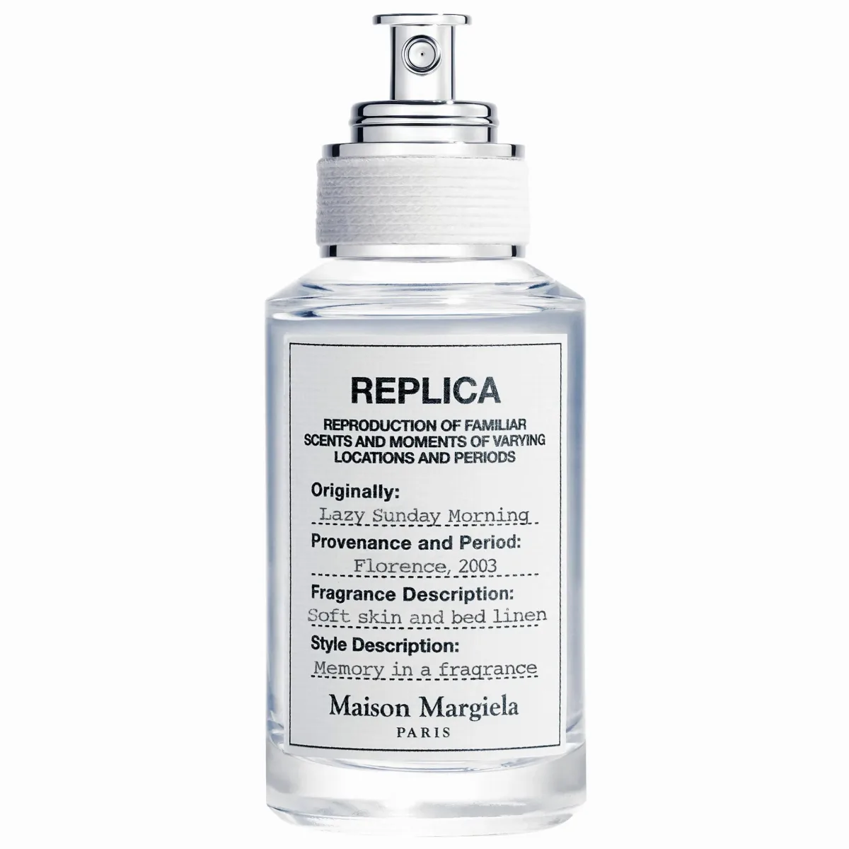 Maison Margiela Replica Lazy Sunday Morning Eau De Toilette with White Musk, Lily of the Valley, and Iris 1 oz / 30 mL by Maison Margiela