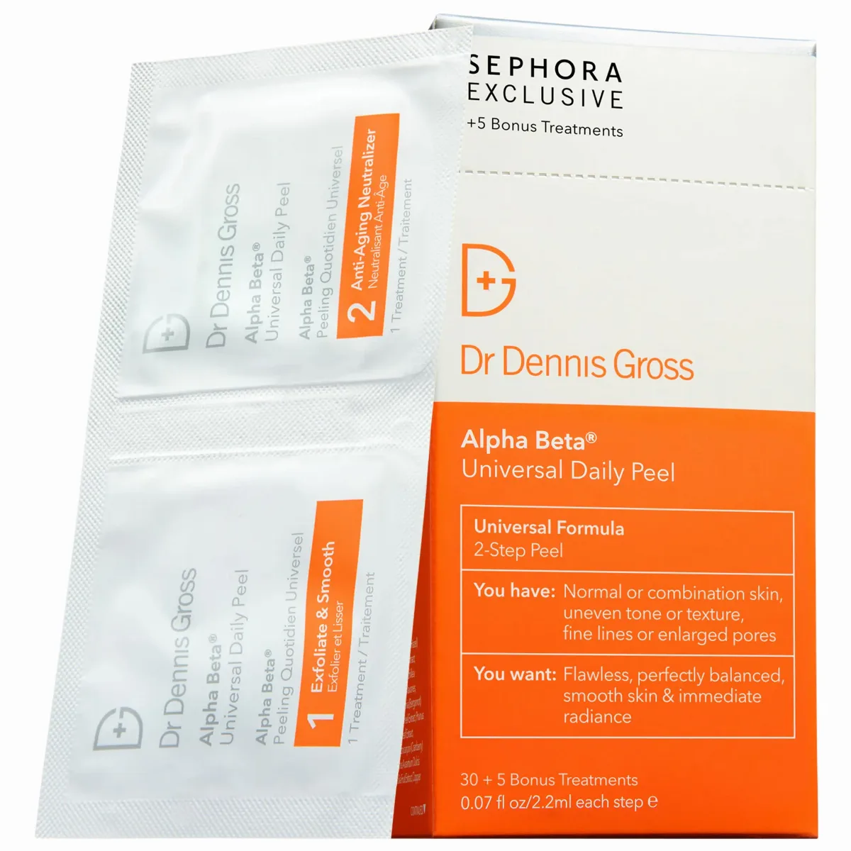 Alpha Beta Universal Daily Peel Pads 30 Treatments + 5 Bonus by Dr. Dennis Gross Skincare