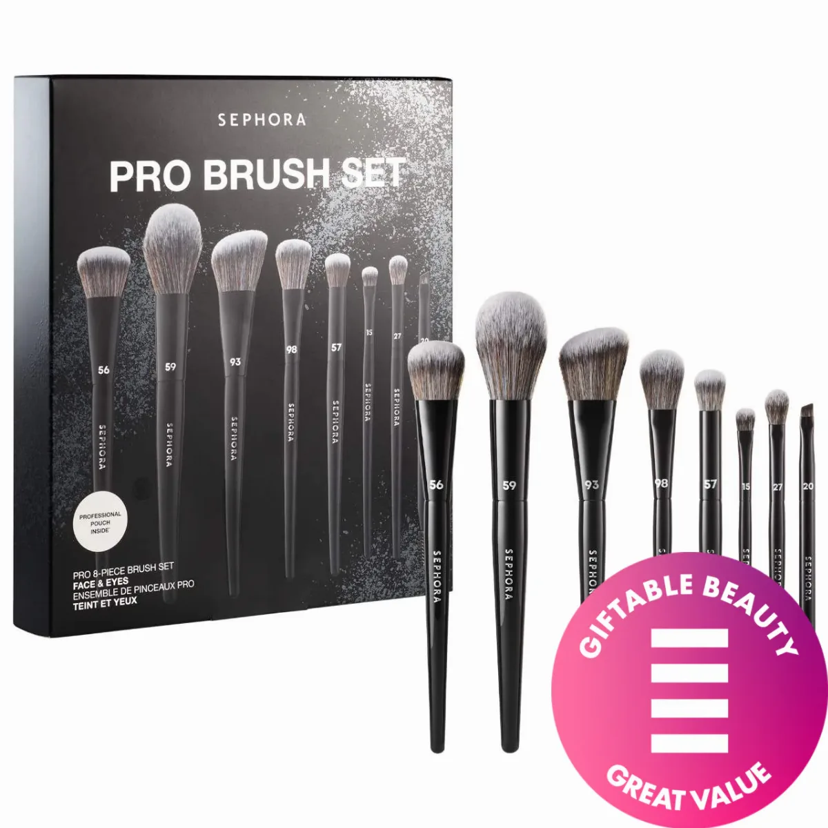 8-Piece PRO Brush Face & Eye Set by SEPHORA COLLECTION