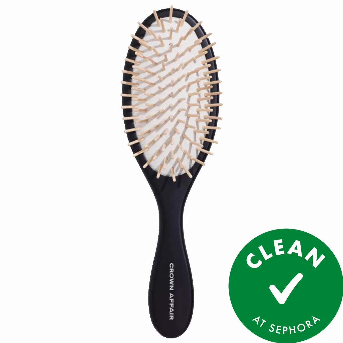 The Wooden Detangling Hair Brush No. 002 for All Hair Types by Crown Affair