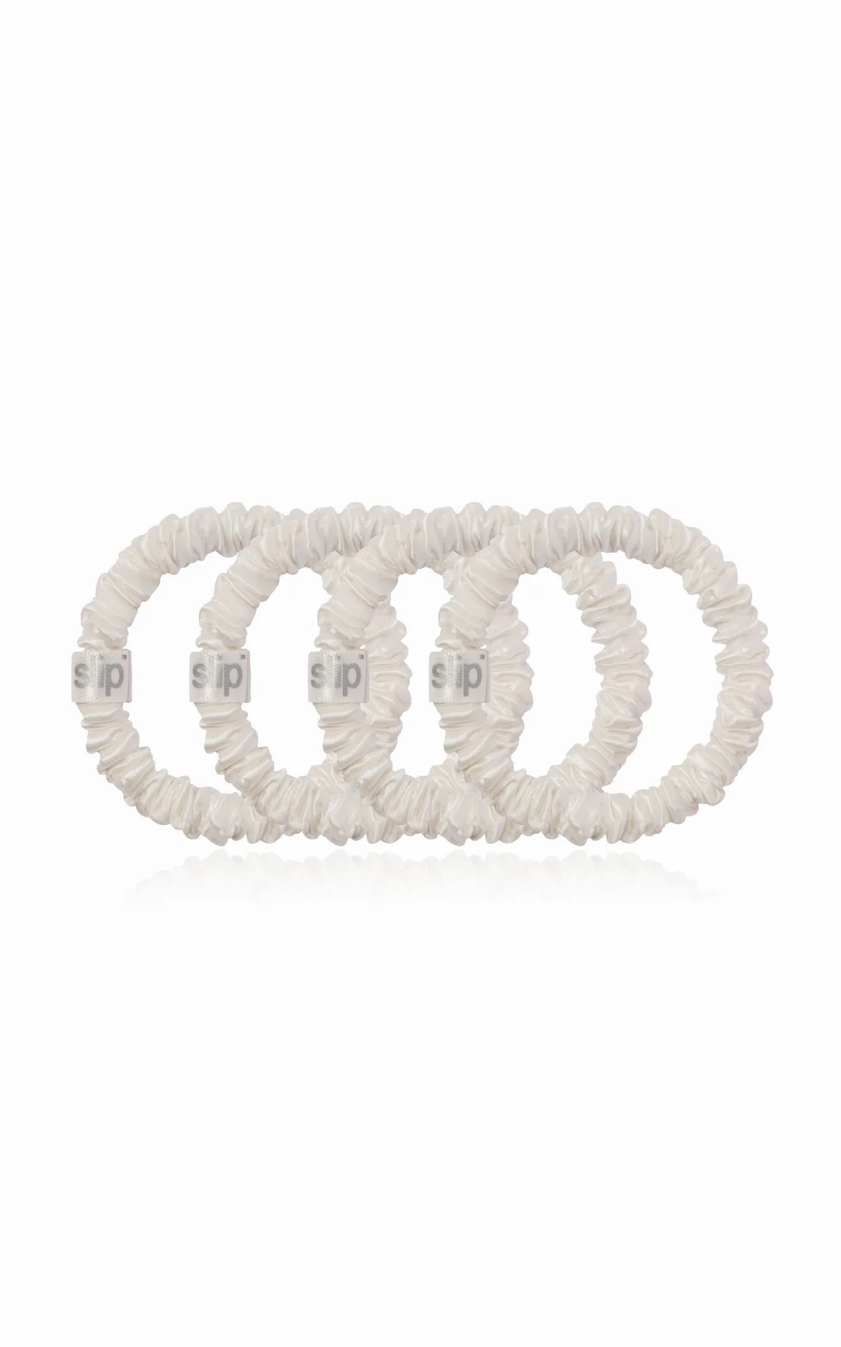 Set-of-Four Silk Skinny Scrunchies by Slip
