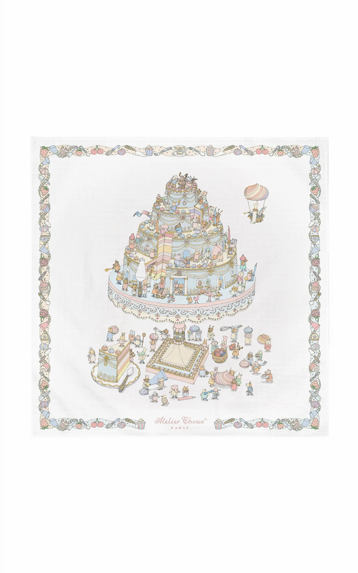 Carré Let Them Eat Cake Cotton Swaddle by Atelier Choux