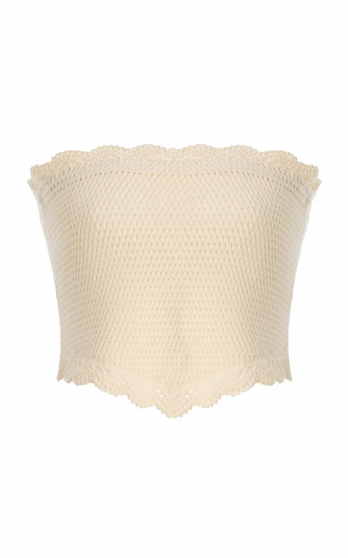 Dylan Strapless Crocheted Crop Top by Posse