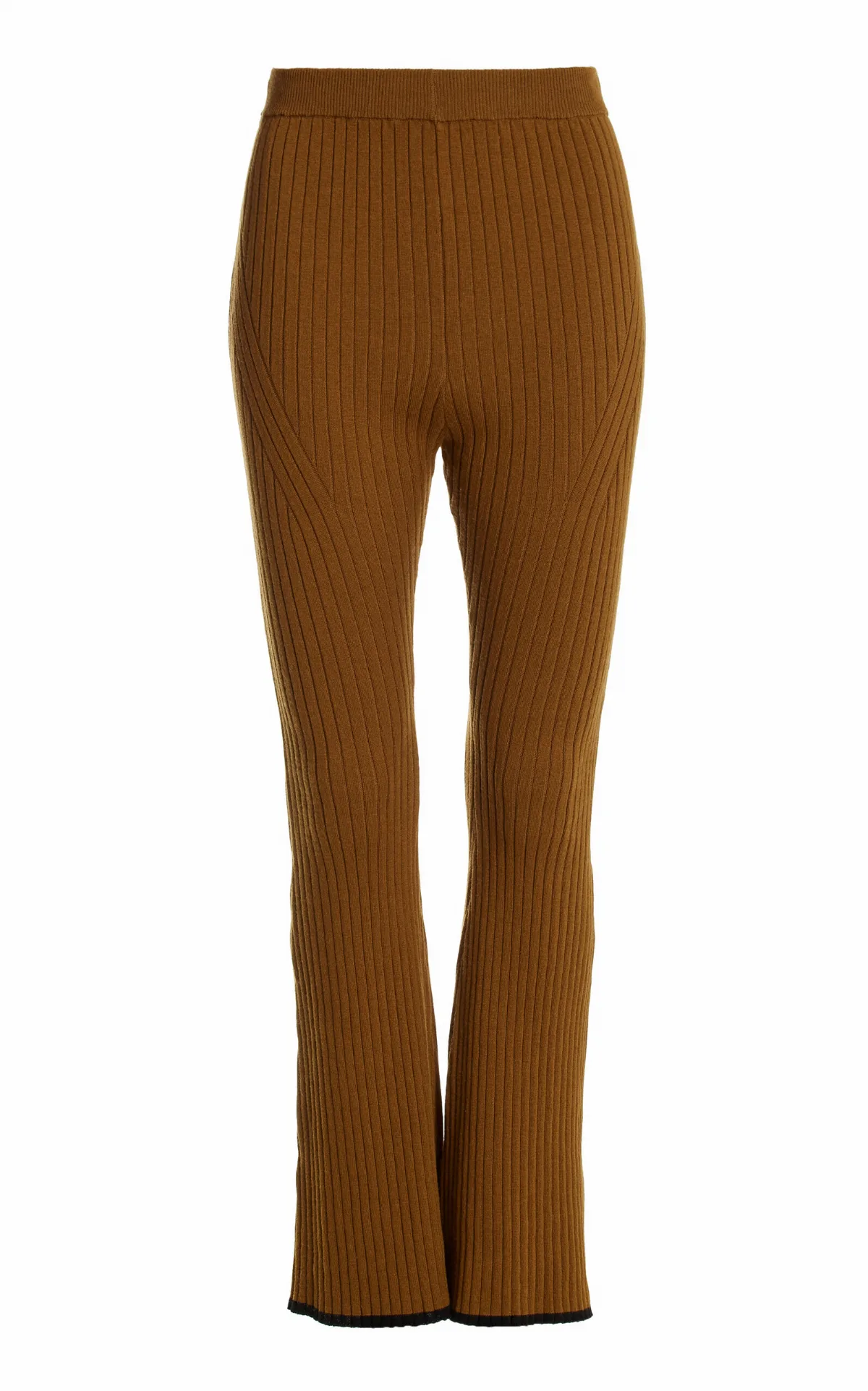 Cotton-Blend Ribbed-Knit Flared Pants by Matthew Bruch