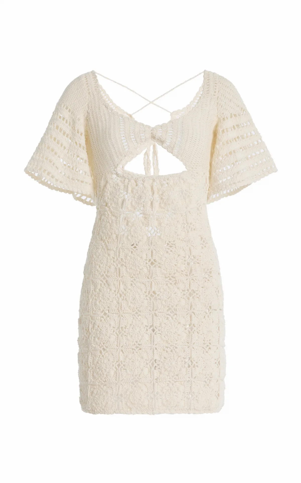 Crocheted Cotton Mini Dress by Akoia Swim