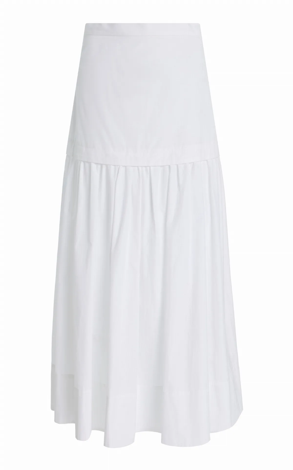 Drop-Waist Cotton Maxi Skirt