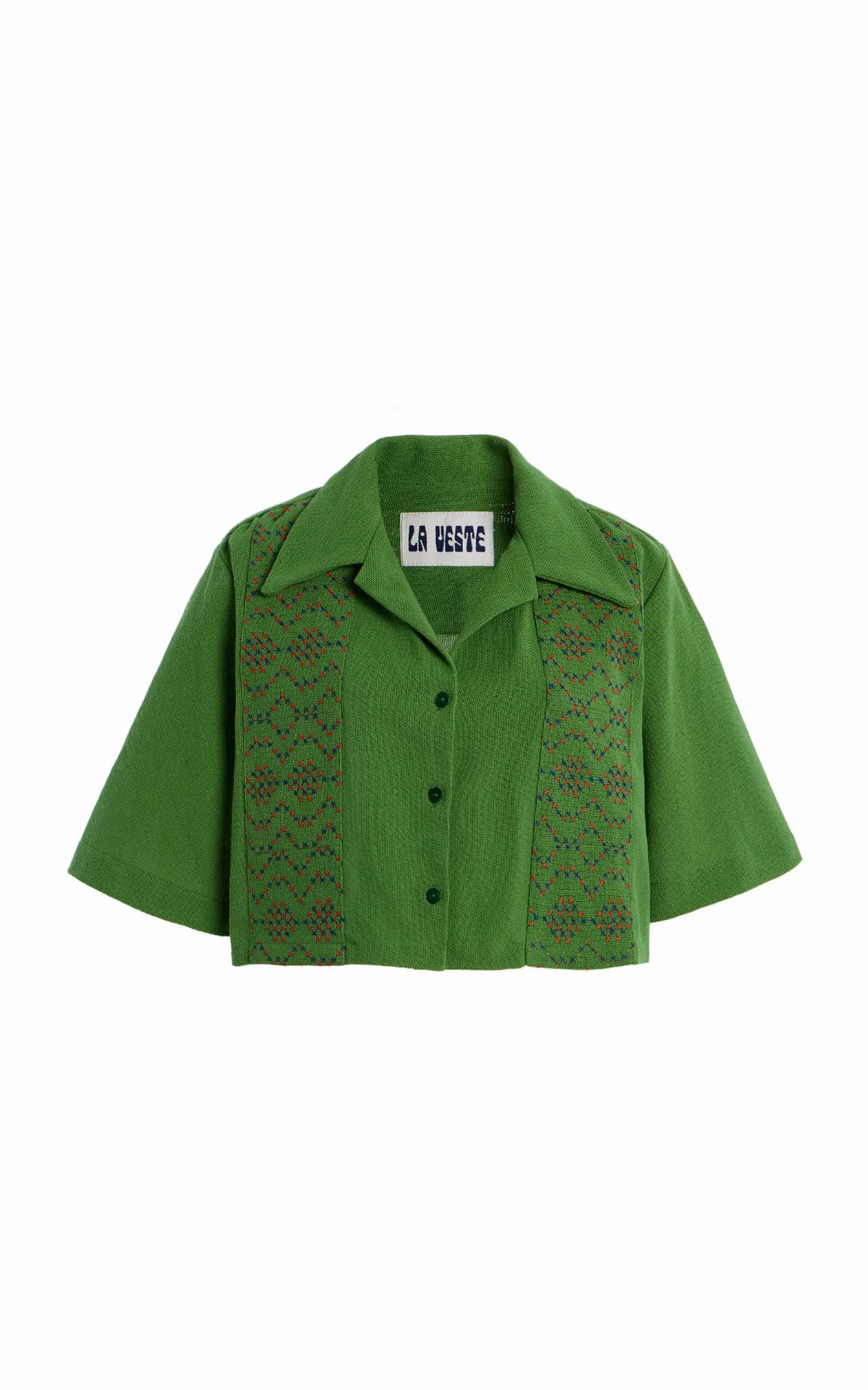 Juggle Patchwork Cotton Shirt by LA VESTE