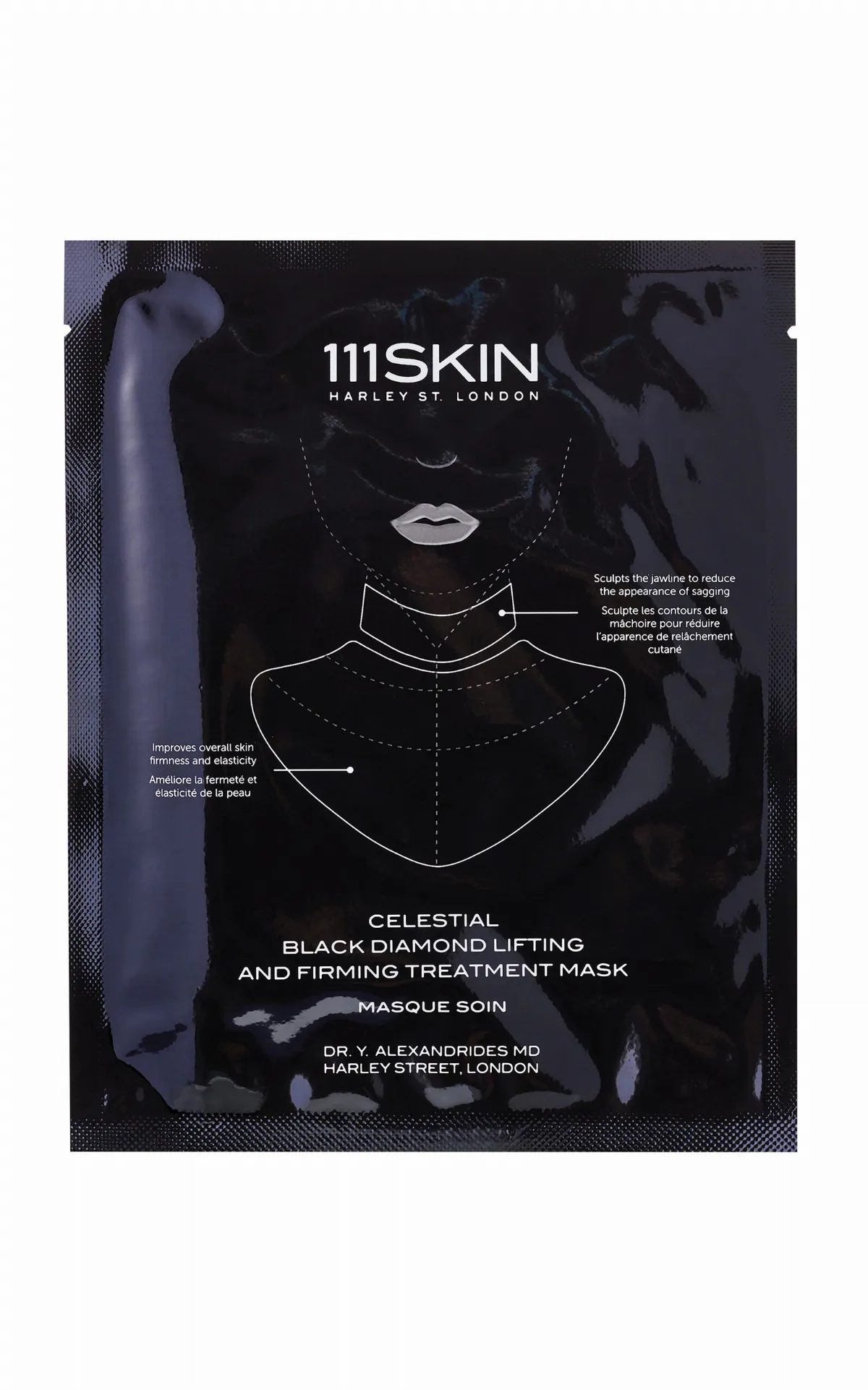 Set-Of-5 Black Diamond Lifting and Firming Neck Mask by 111SKIN