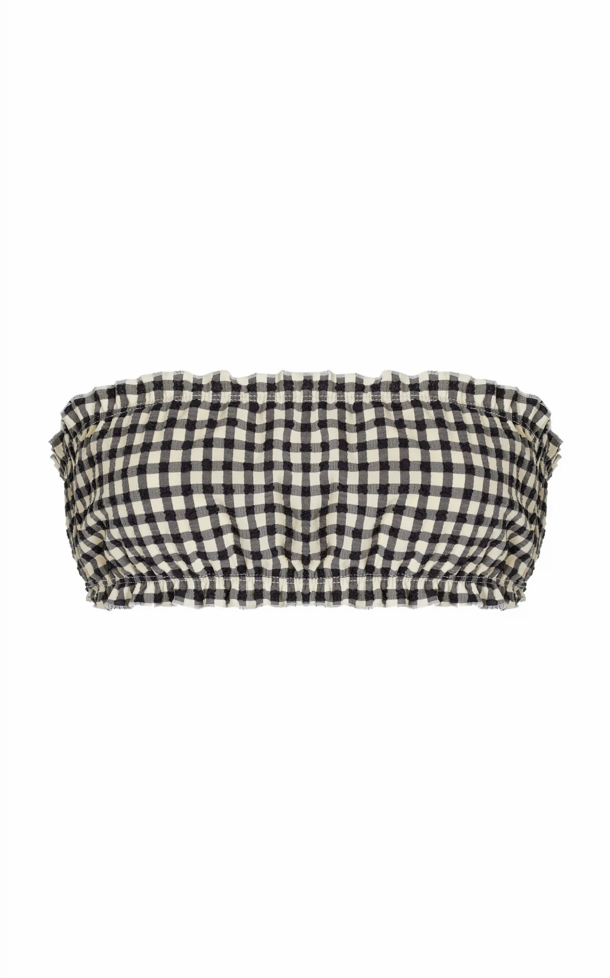 Lee Checked Bikini Top by JUILLET SWIMWEAR