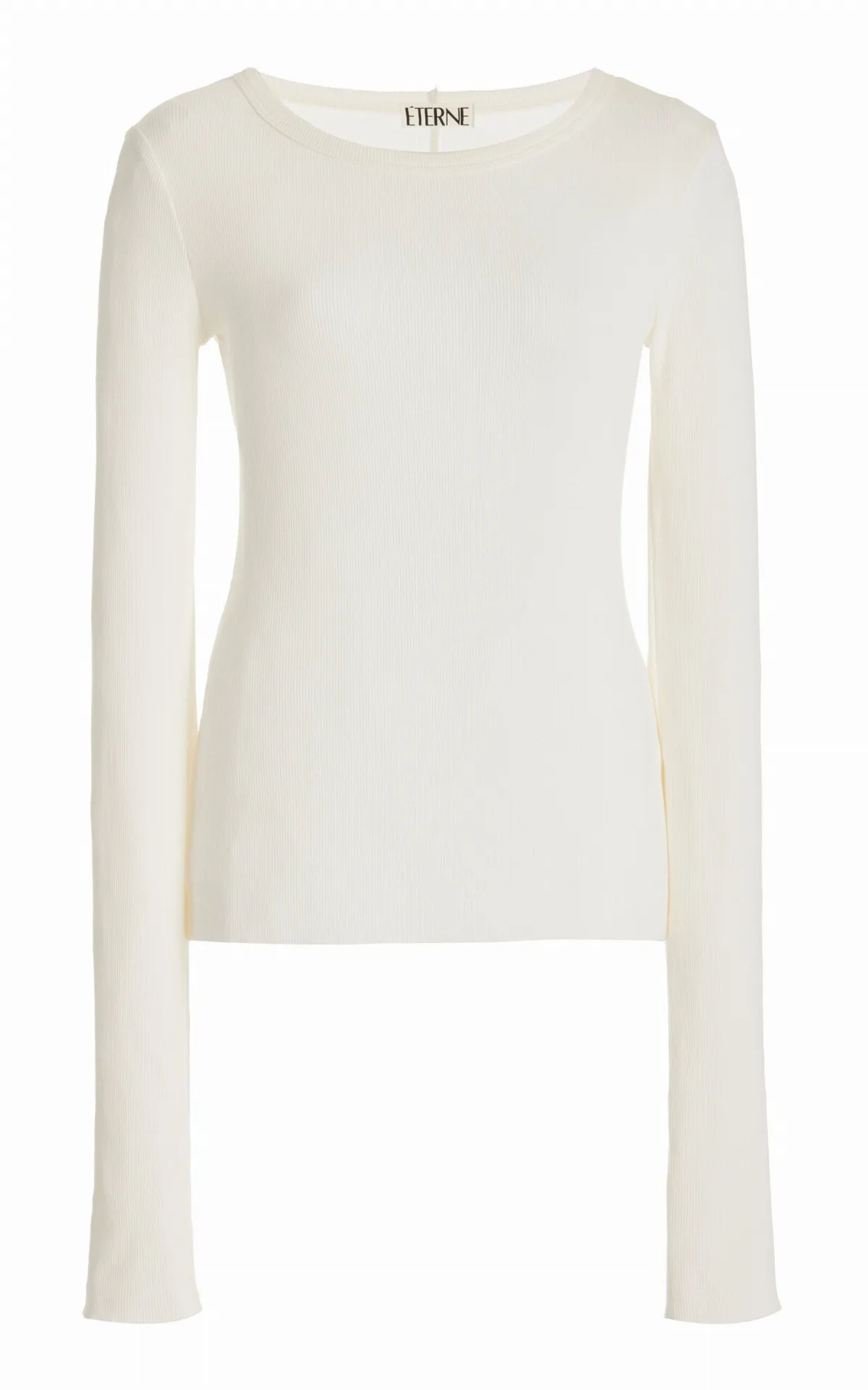 Long Sleeve Cotton-Blend Top by Éterne