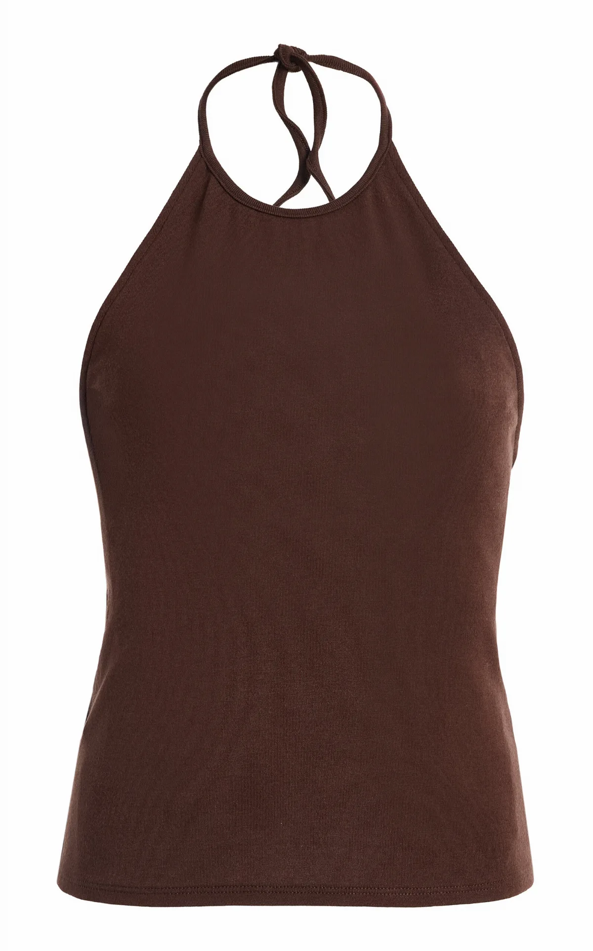 The Baby Ribbed Cotton Halter Top by DONNI.