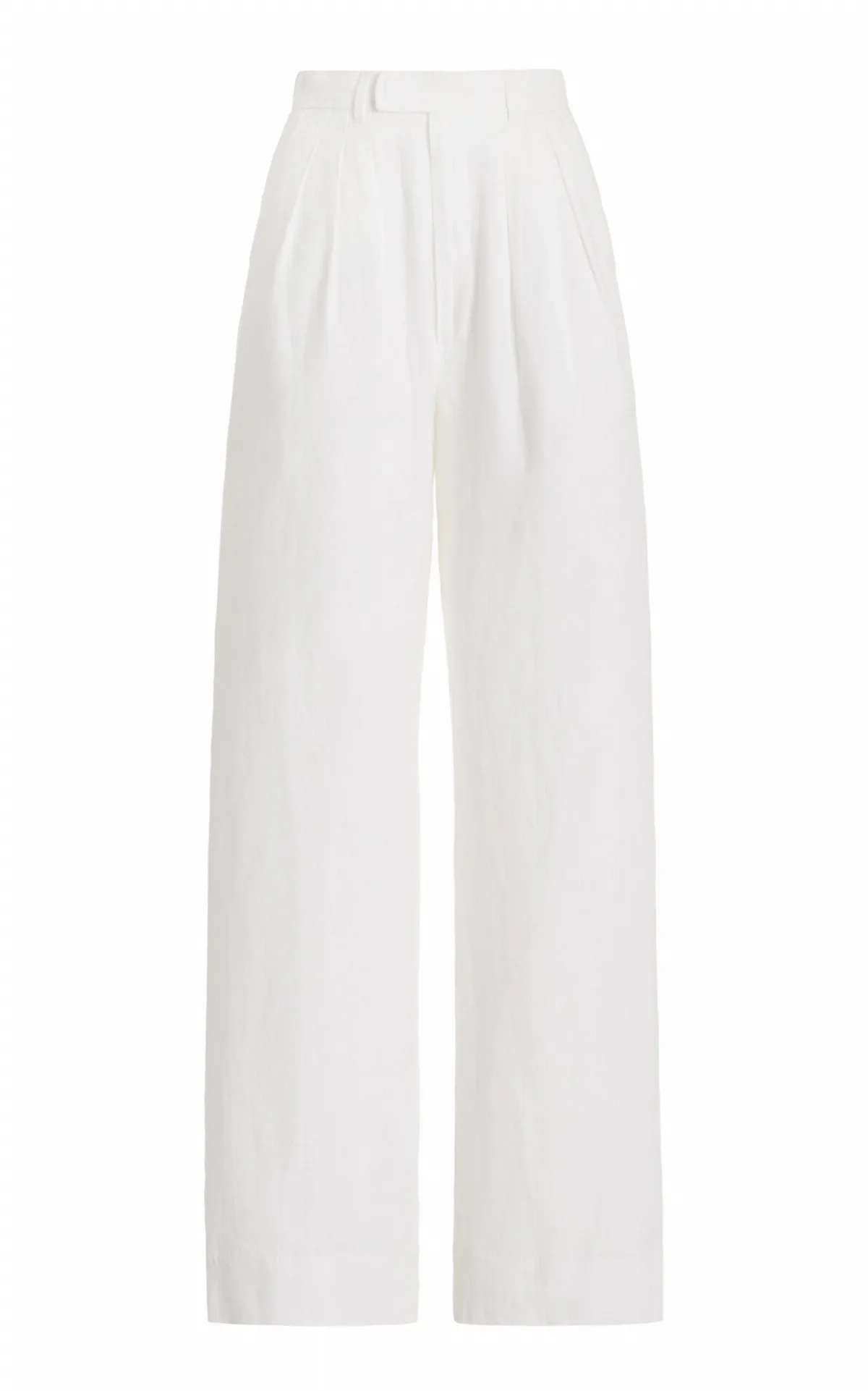 Louis Pleated Linen Straight-Leg Pants by Posse
