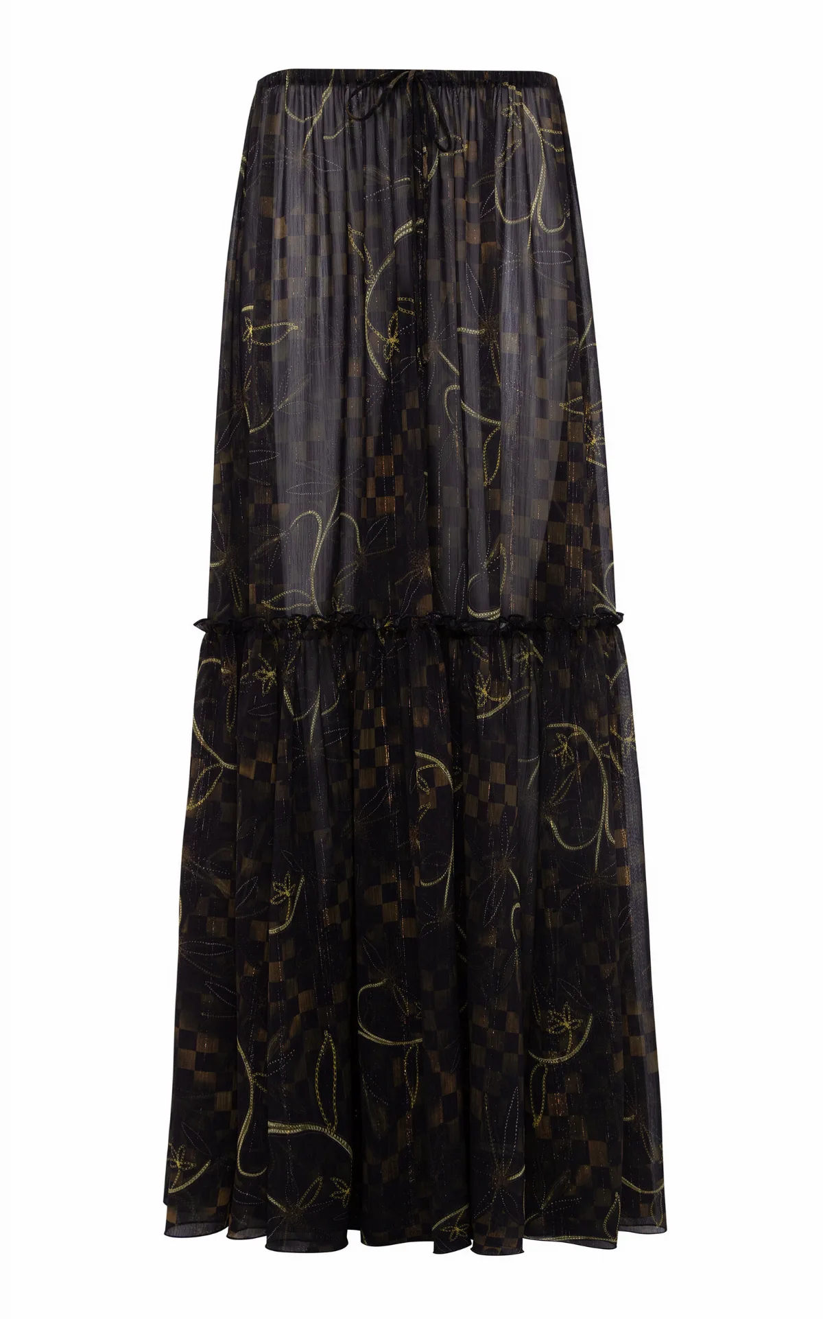 Arabella Printed Chiffon Maxi Skirt by SIEDRÉS