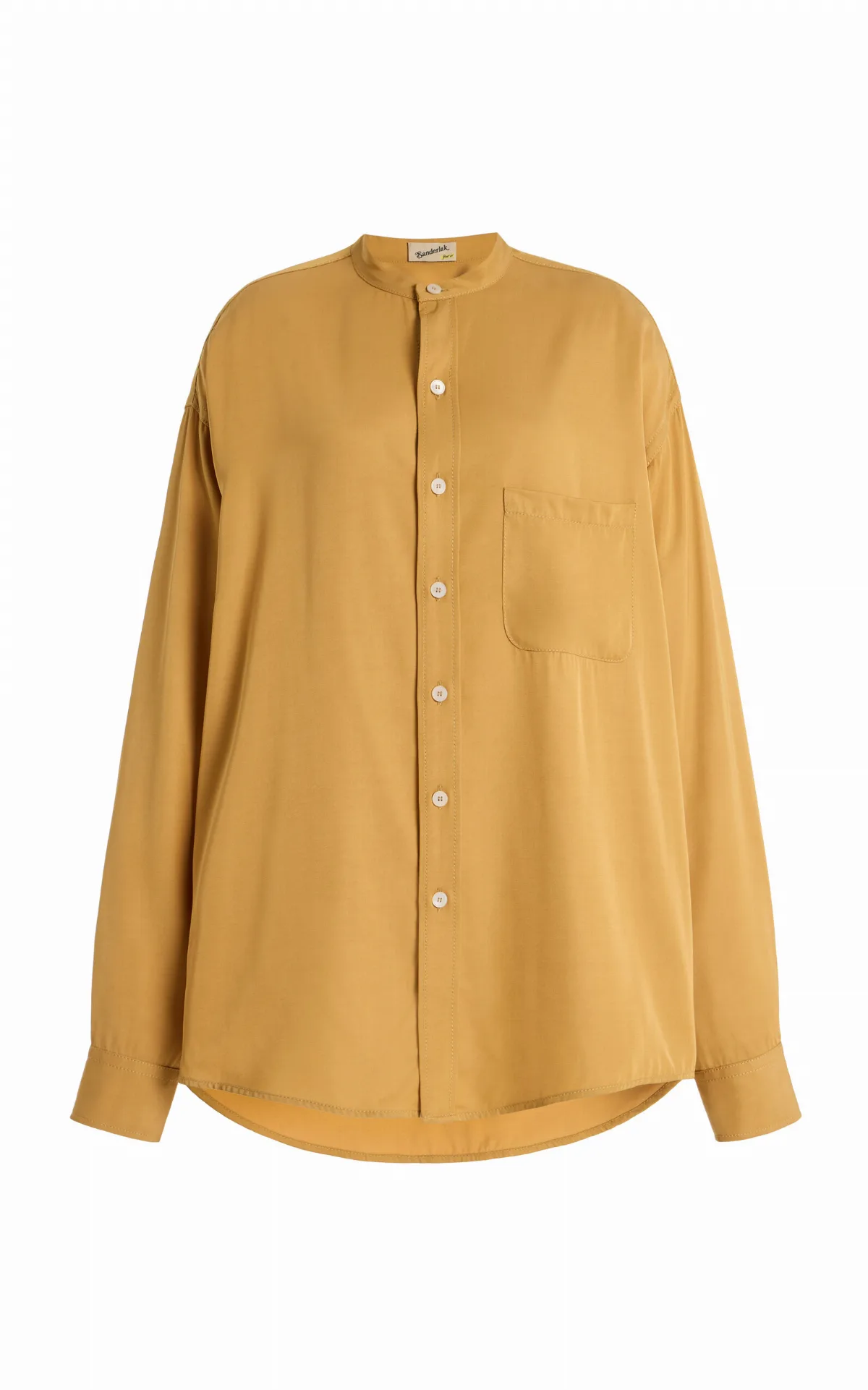 Oversized Draped Viscose Poplin Shirt by Sanderlak