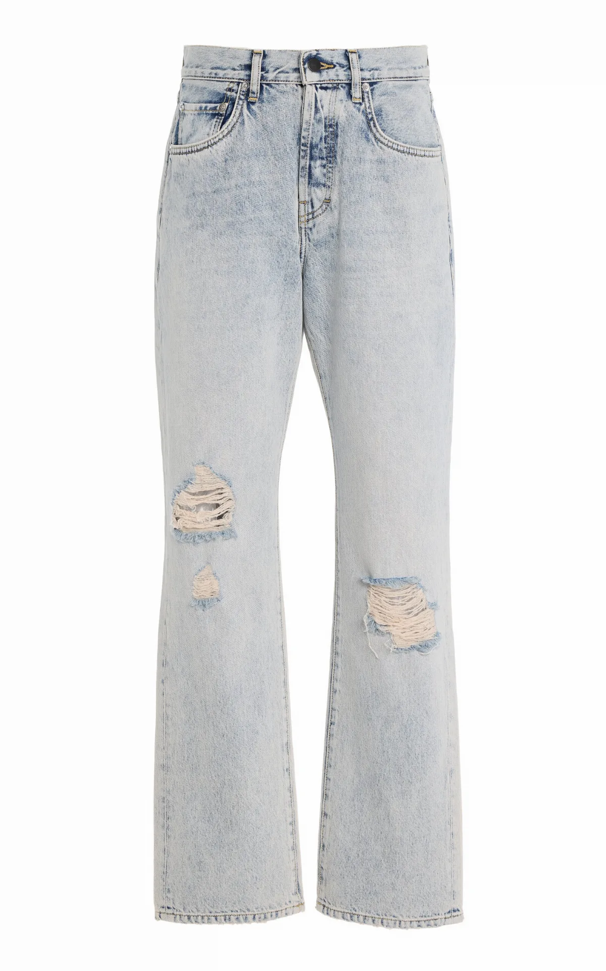 Gabby High-Rise Distressed Tapered Jeans by KALLMEYER
