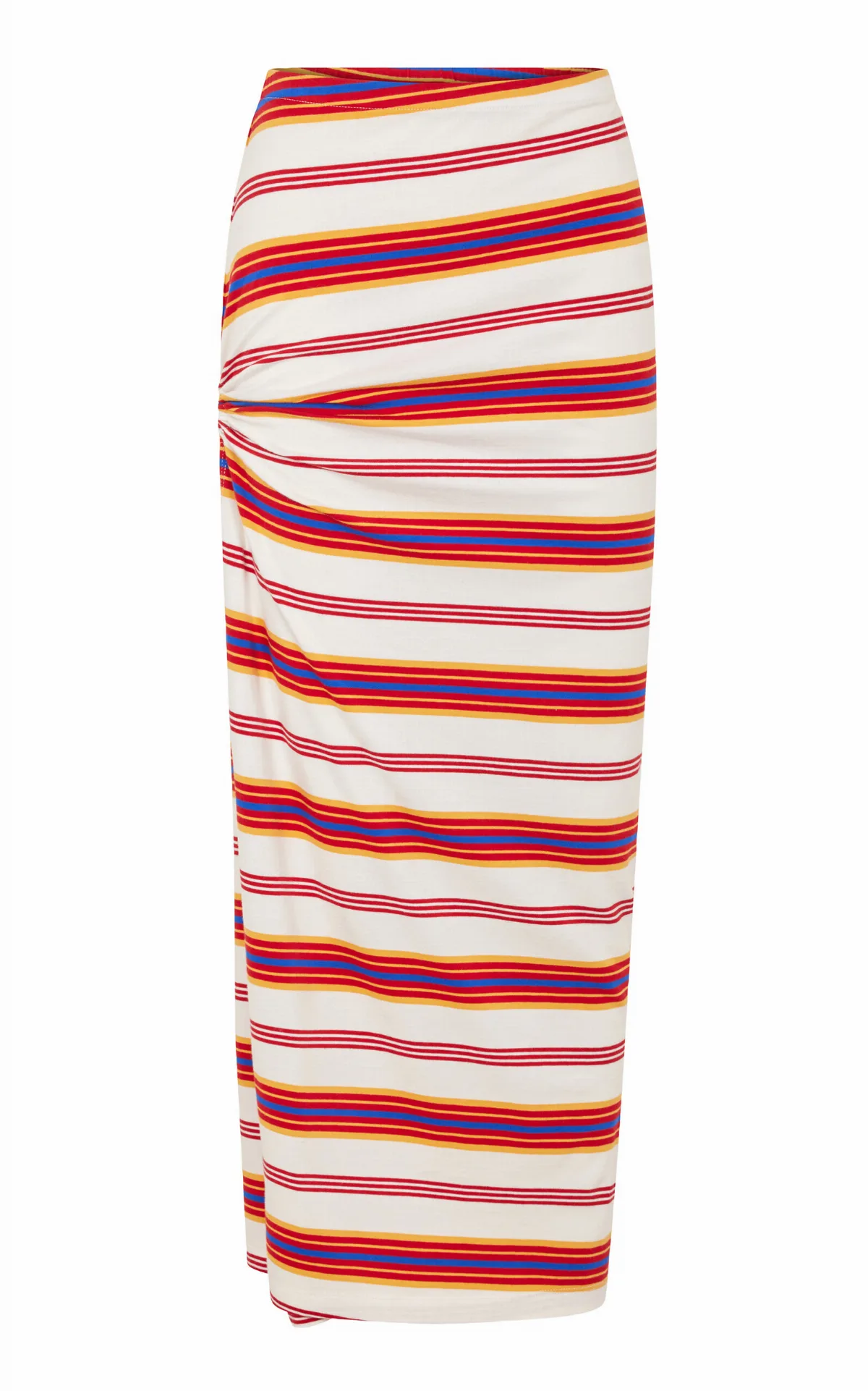 Gathered-Detail Stretch-Cotton Maxi Skirt by Rabanne