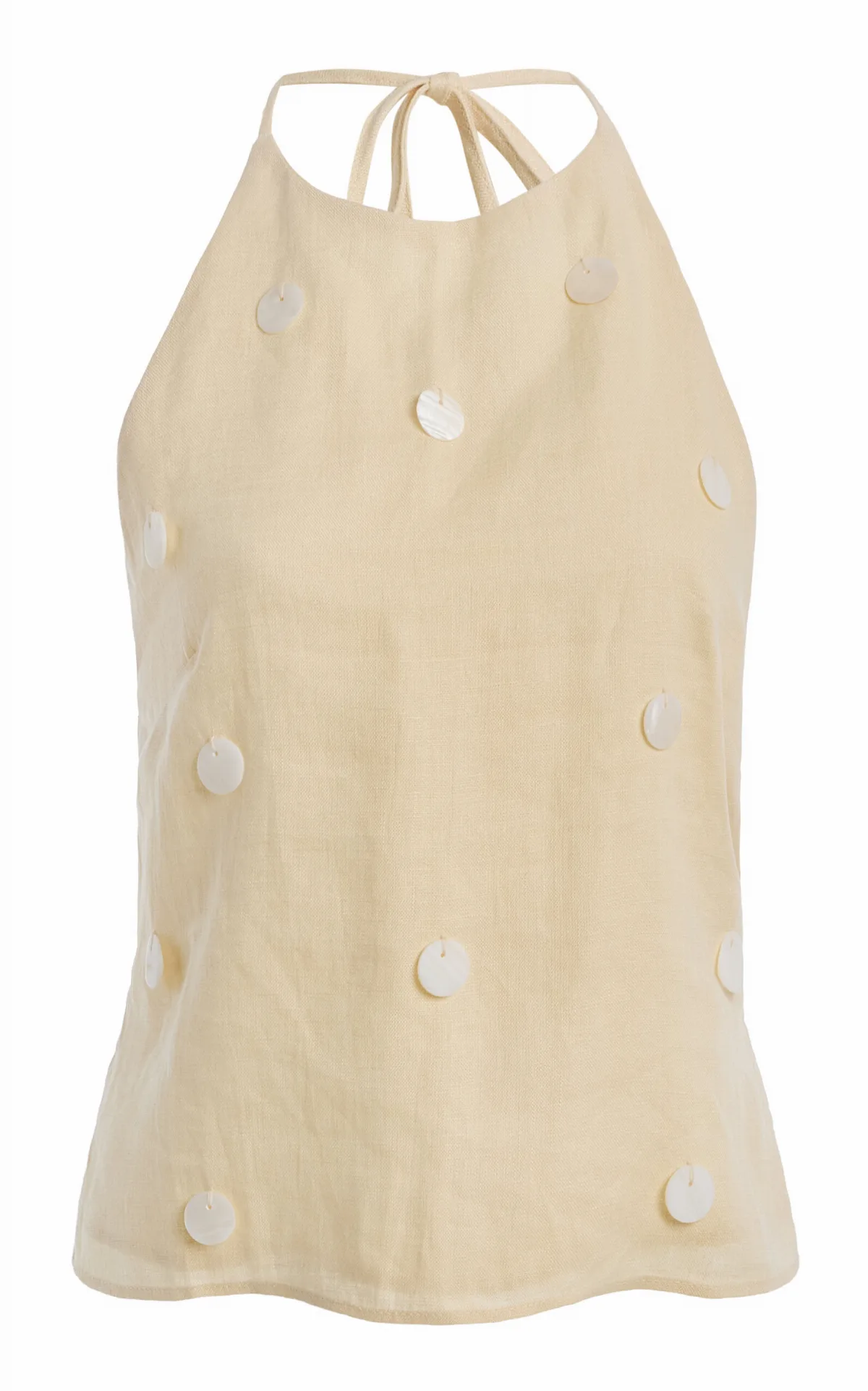 Oceane Embellished Linen Top by ELCE