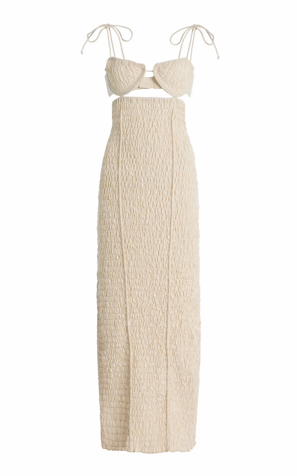 Bella Shirred Cotton-Blend Midi Dress by TG Botanical