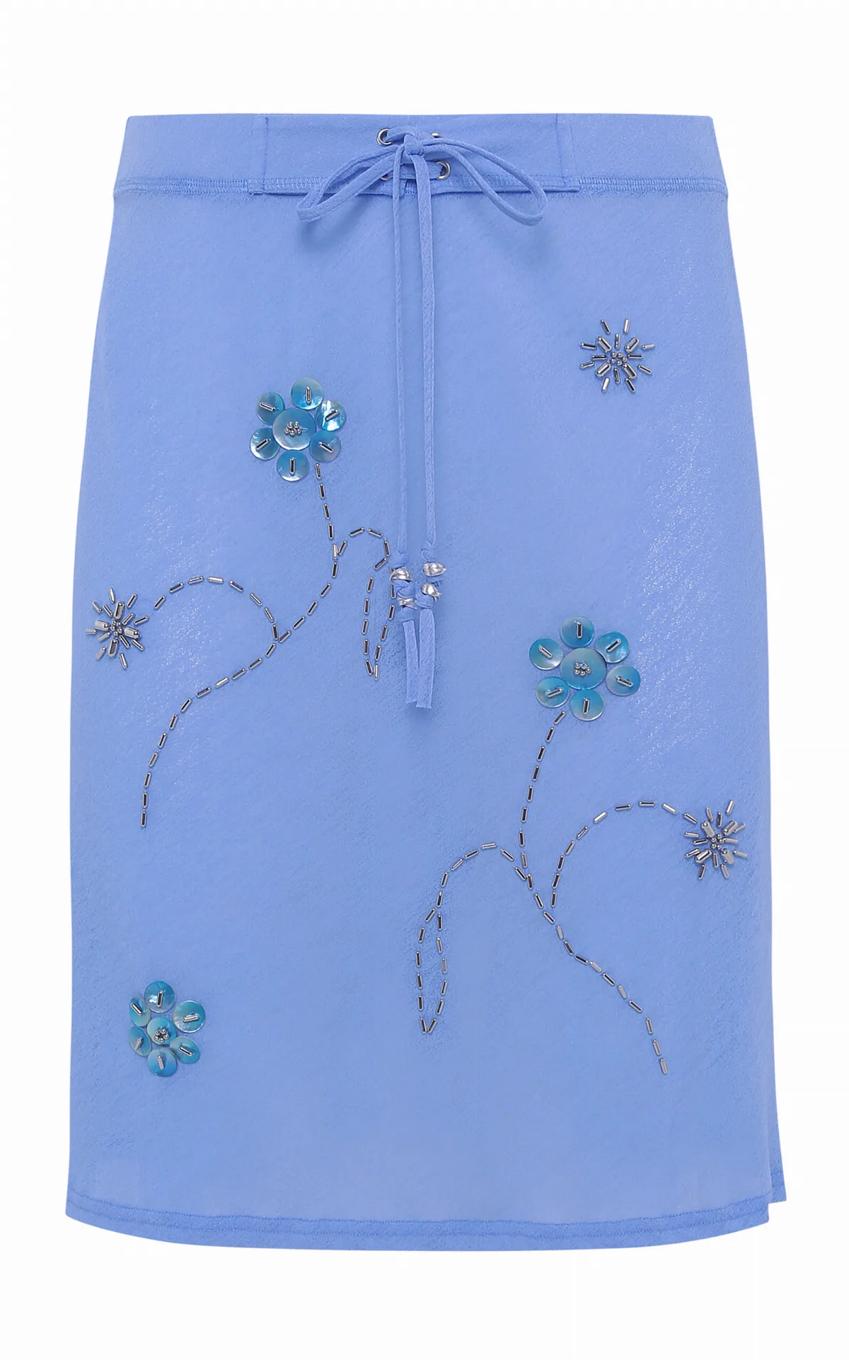 Liz Embroidered Mesh Midi Skirt by SIEDRÉS