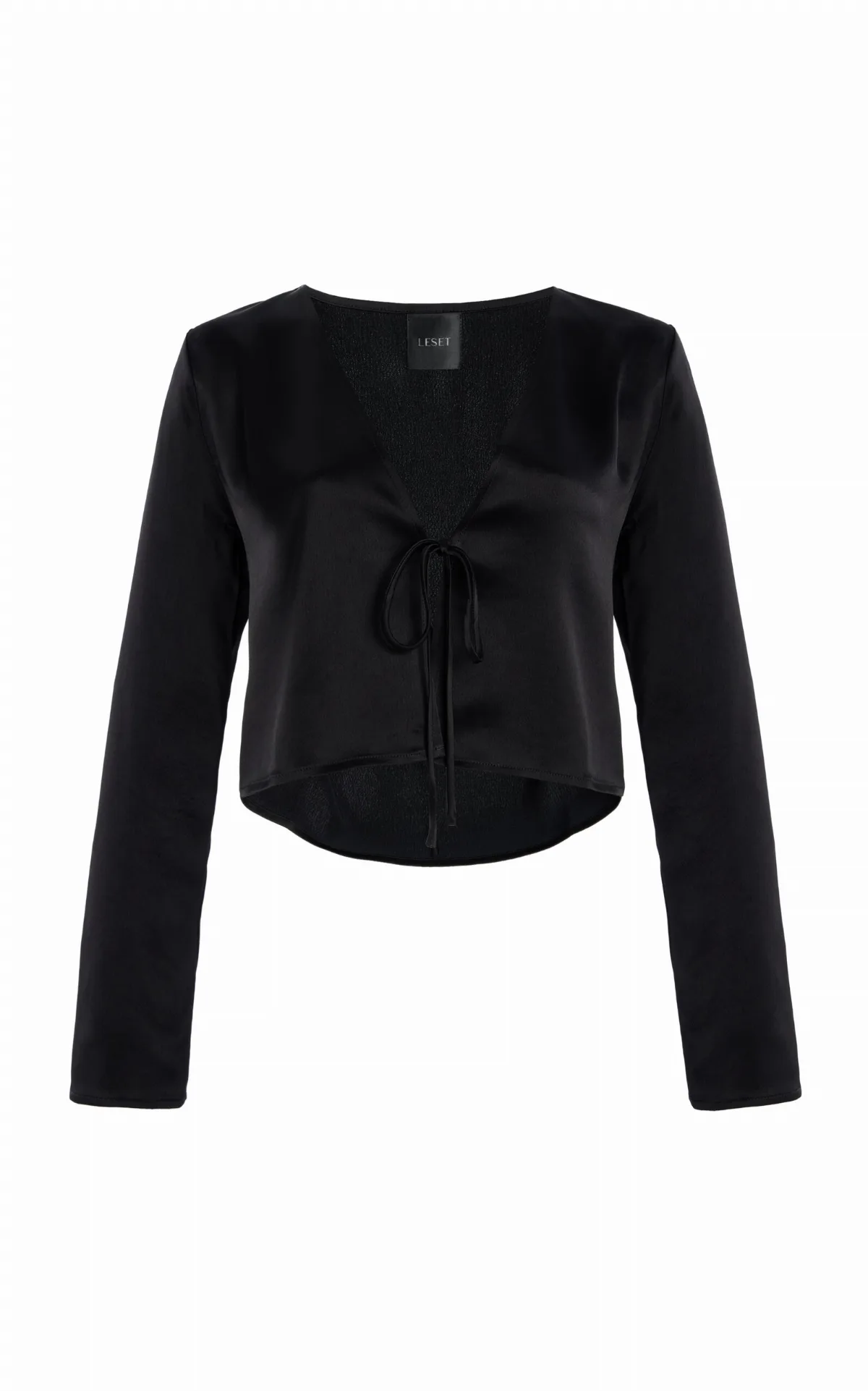 Barb Cropped Satin Top by Leset