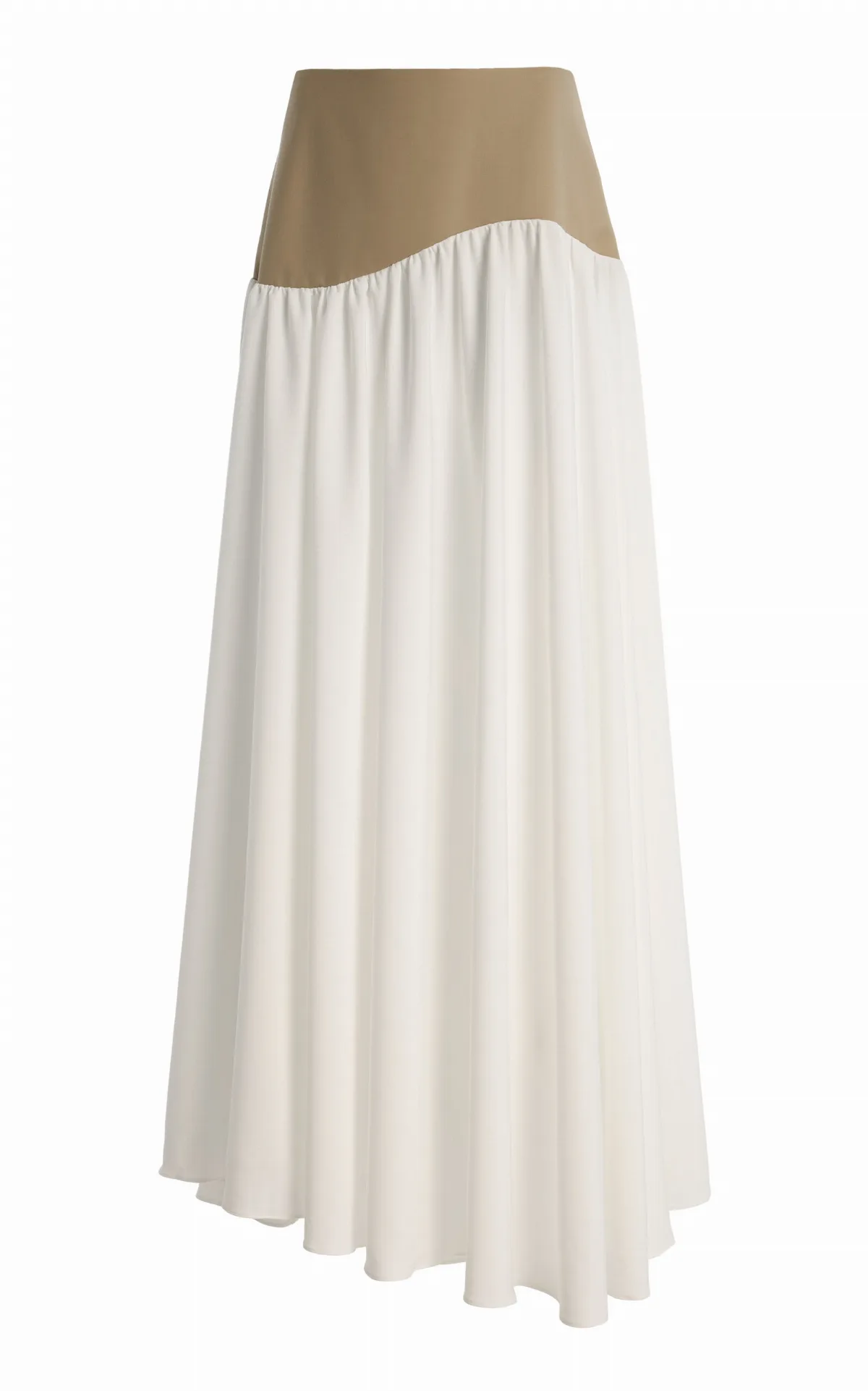 Long Wave Stretch-Crepe Skirt by SLOAN