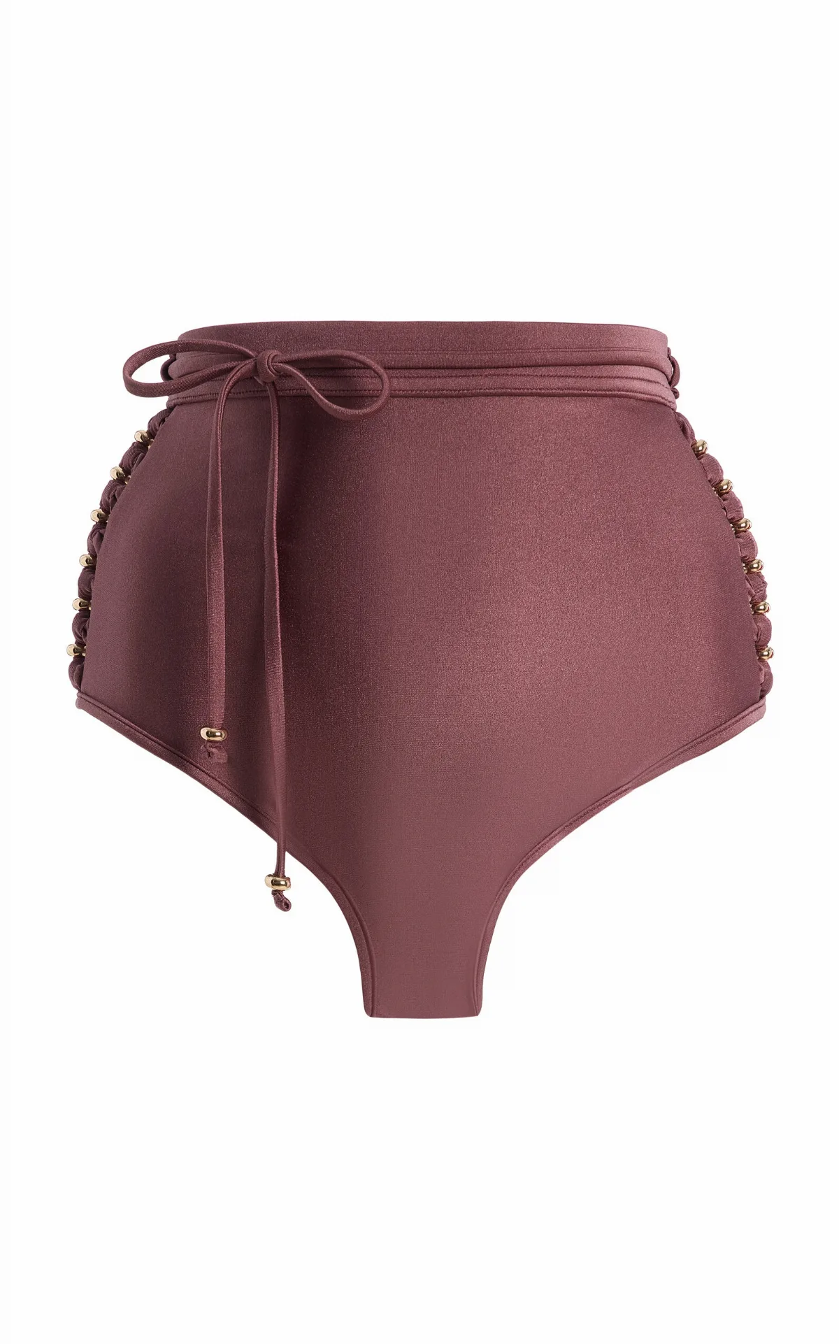 Aster Beaded High-Rise Bikini Bottom by Zimmermann