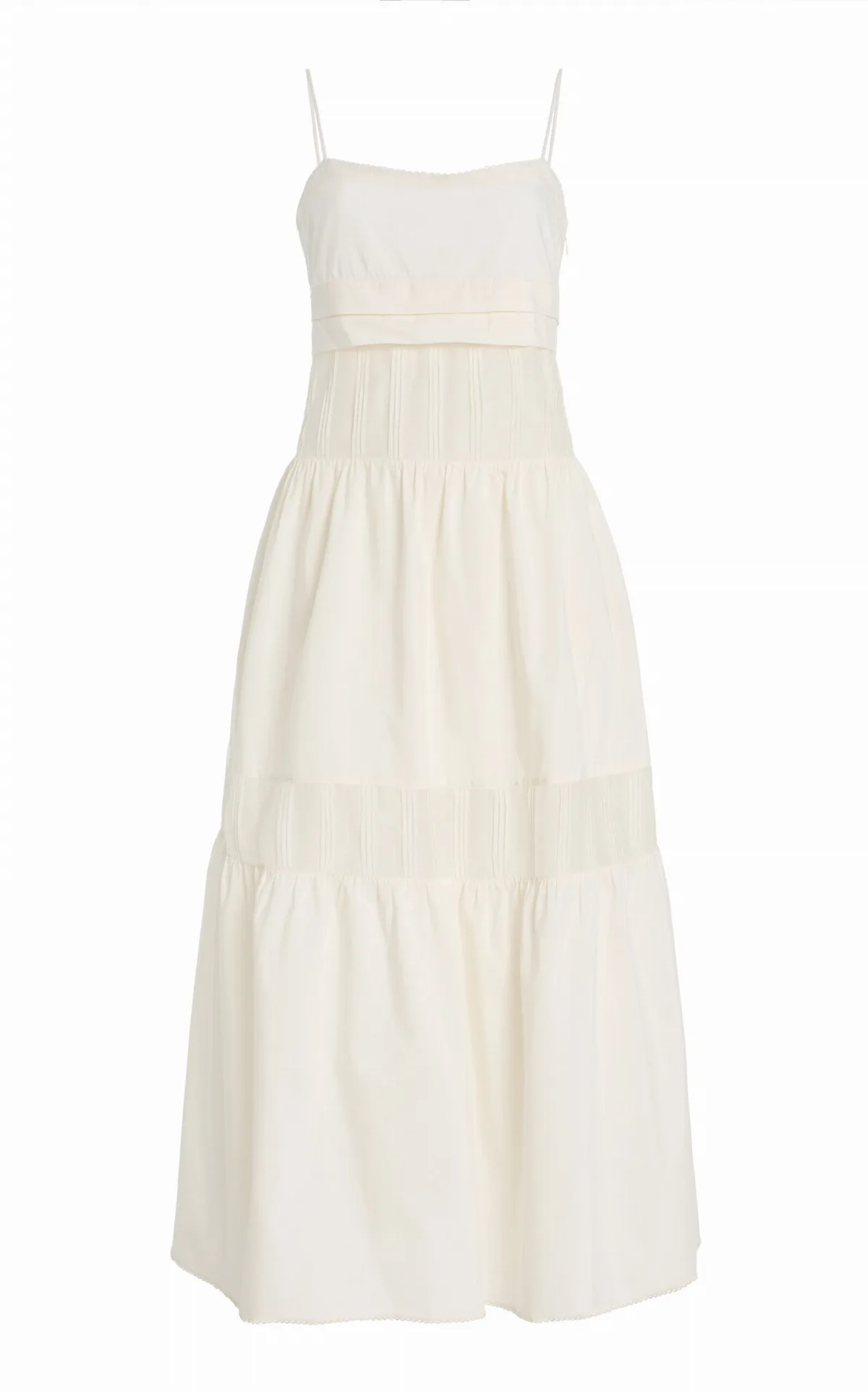 Pearl Cotton-Silk Midi Dress by Posse
