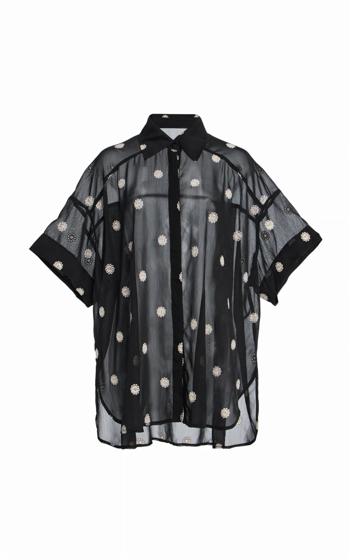 Elle Embroidered Chiffon Shirt by ELCE