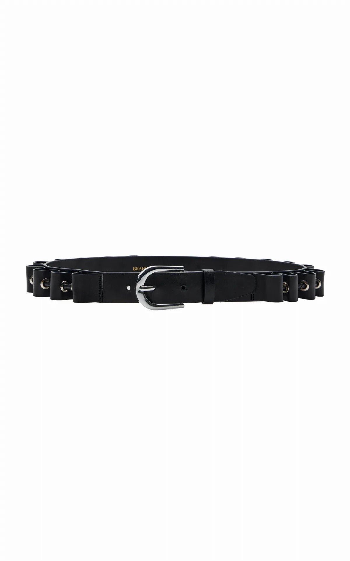 The Steele Eyelet Ruffled Belt by Brandon Maxwell