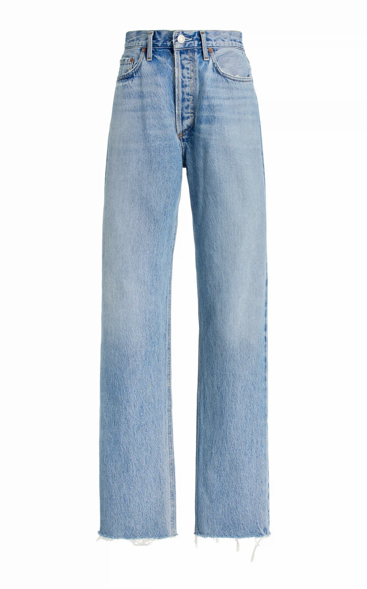 Lana Rigid Mid-Rise Straight-Leg Jeans by Agolde