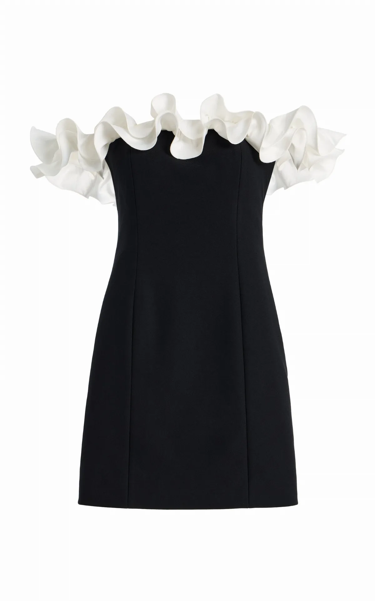 Ruffle-Trimmed Crepe Mini Dress by ROTATE