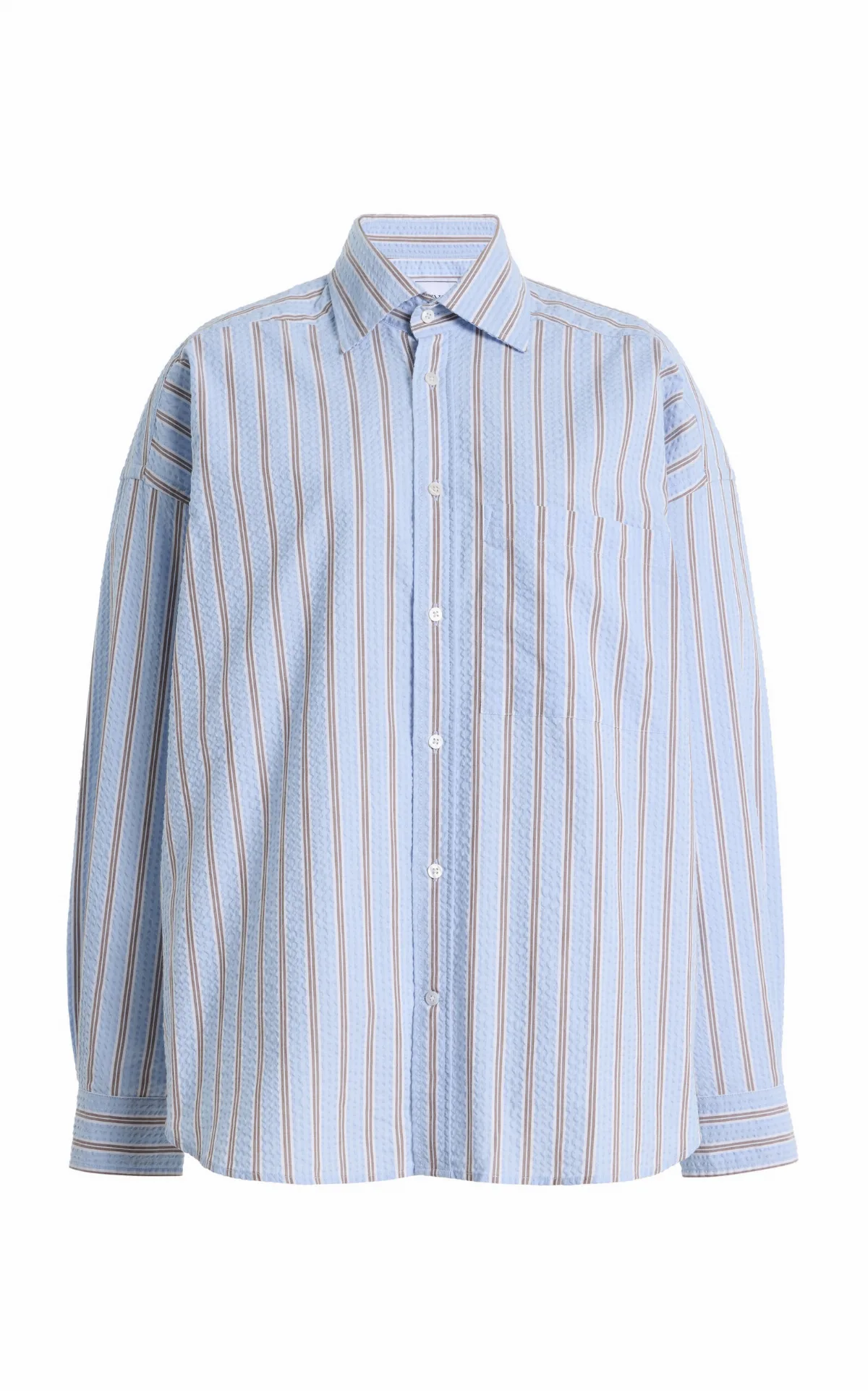 The Weekend Striped Cotton Seersucker Shirt