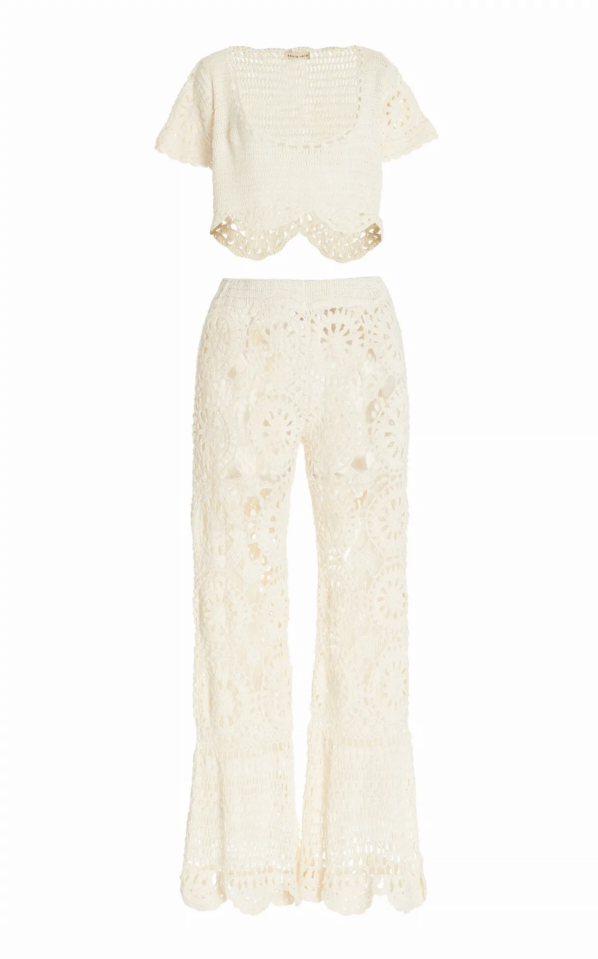 Bunga Crocheted Cotton Pants and Top Set by Akoia Swim