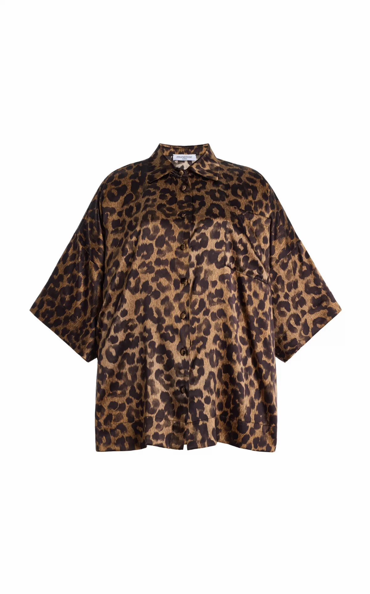 Zaoua Leopard Silk Shirt by FRANÇOISE