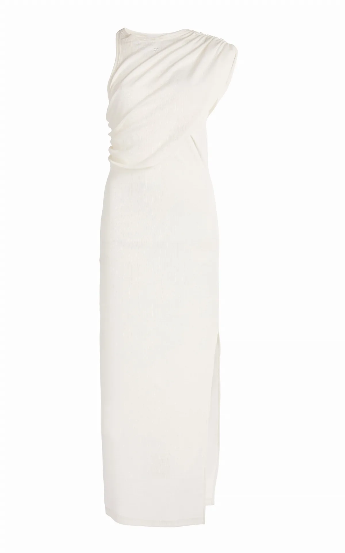 Twisted Cotton-Knit Midi Dress