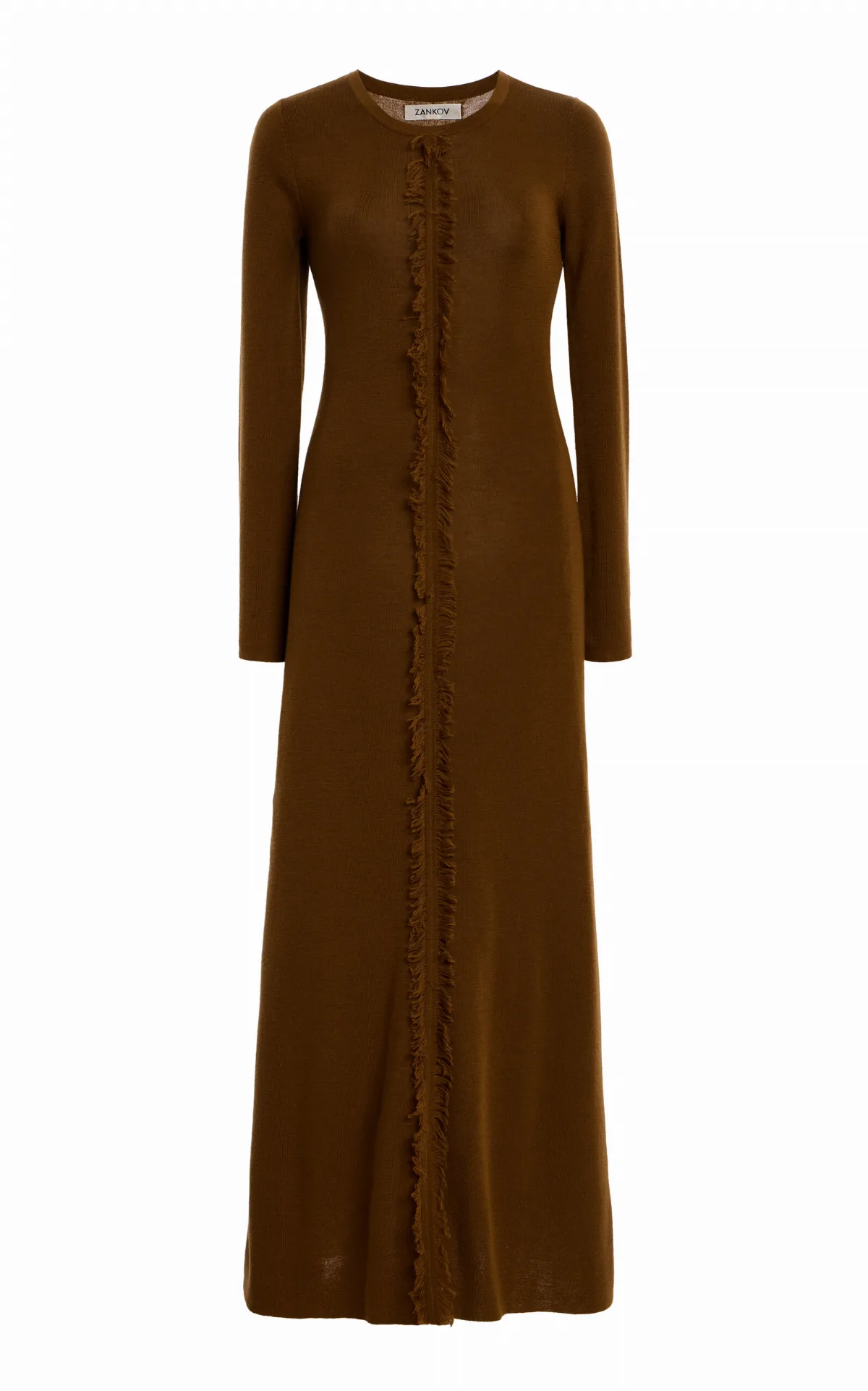 Rowen Fringed Wool Midi Dress by ZANKOV