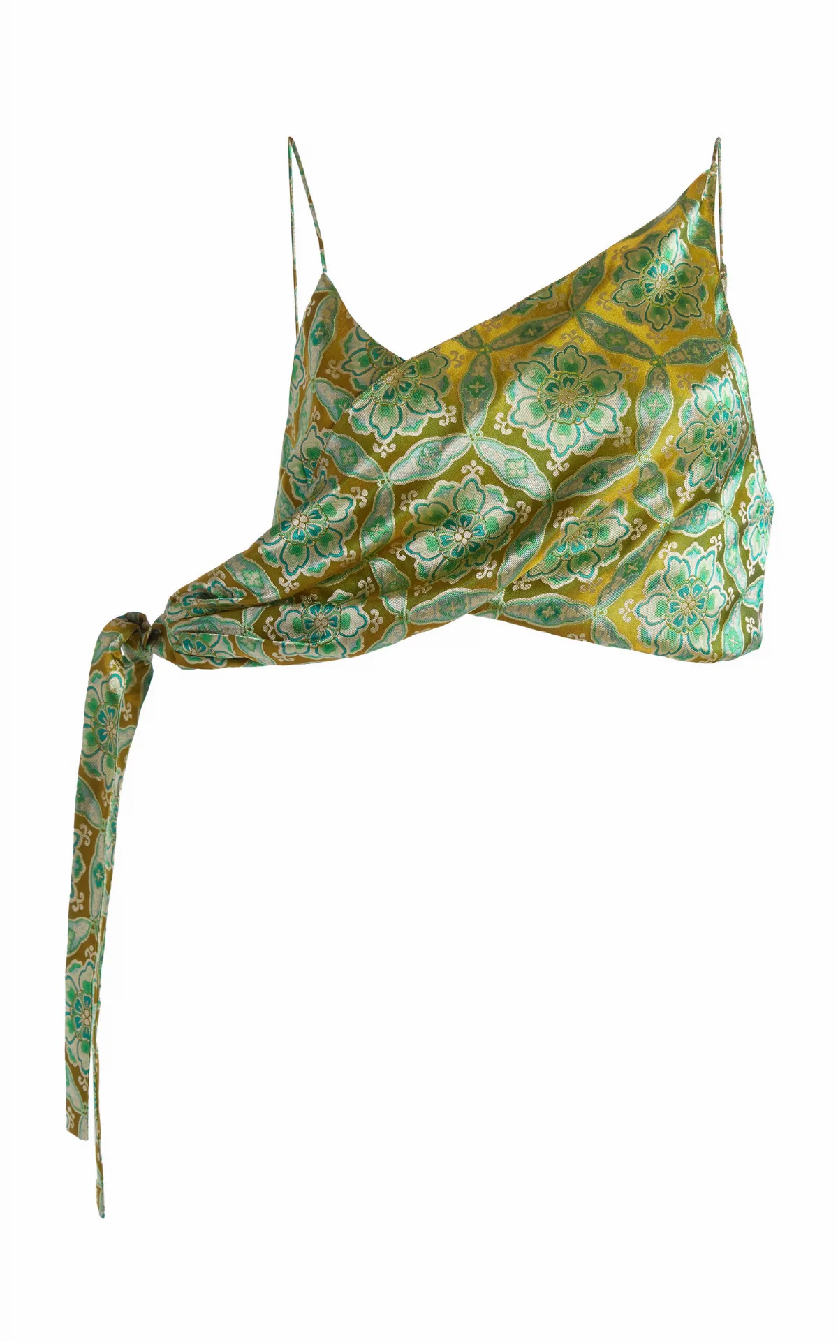Palmira Tie-Detailed Satin Top